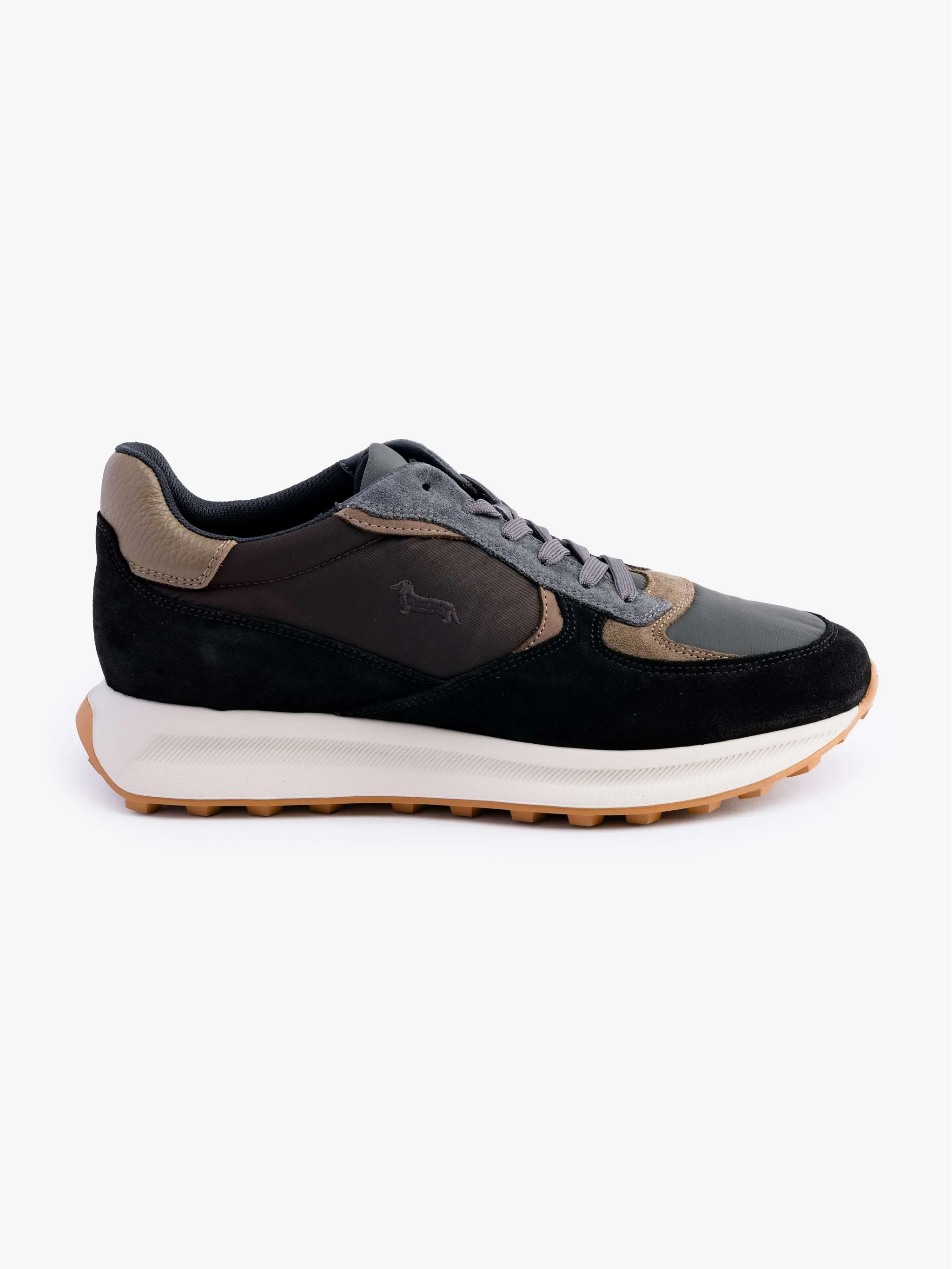 Zapatos Deportivos Scarpa Uomo Camoscio, color negro con gris, para Caballeros