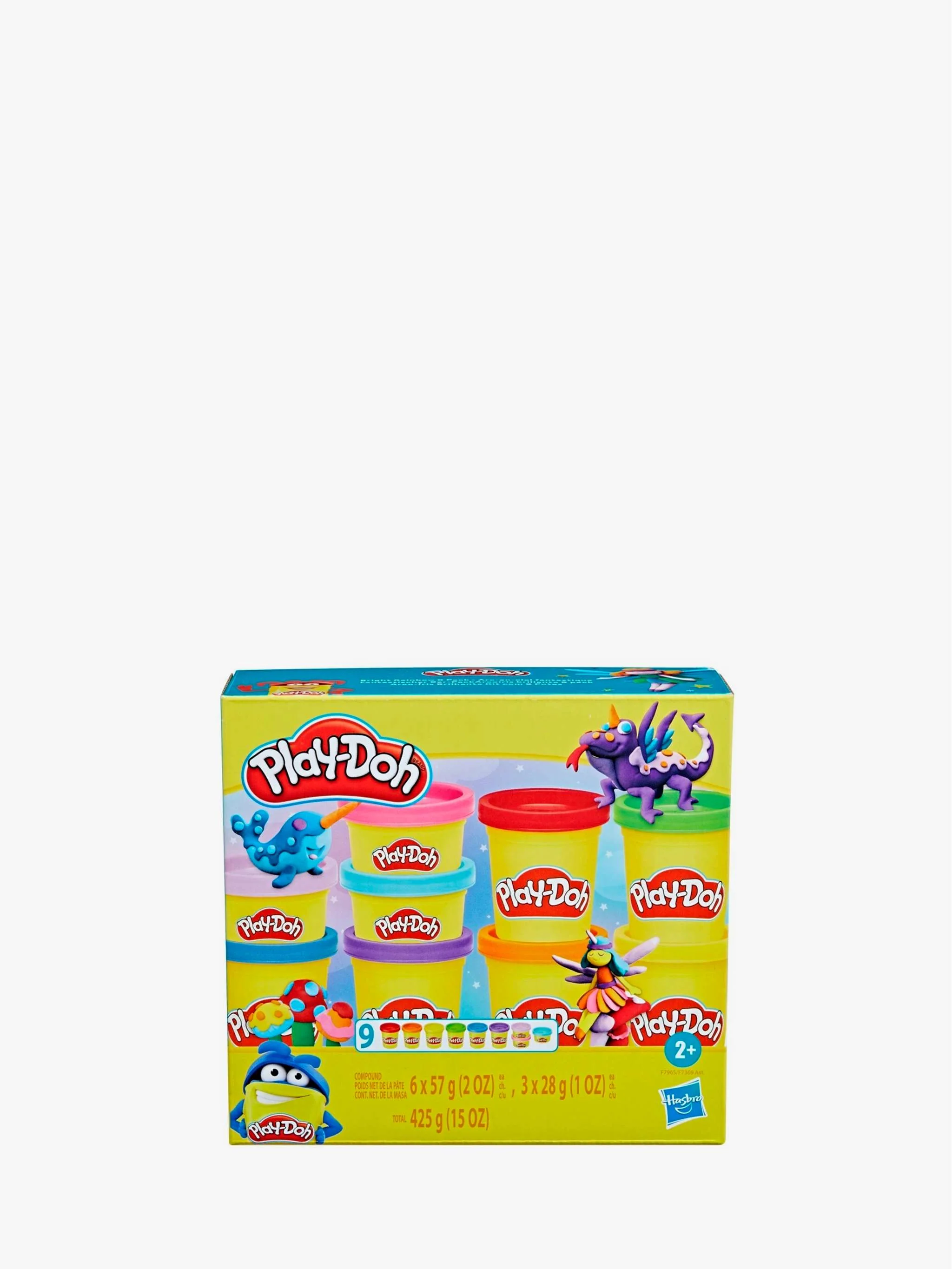 Juguete Plastilina Play-Doh Colorful Arcoíris 9 Pcs, modelado y desarrollo sensorial, para Niños