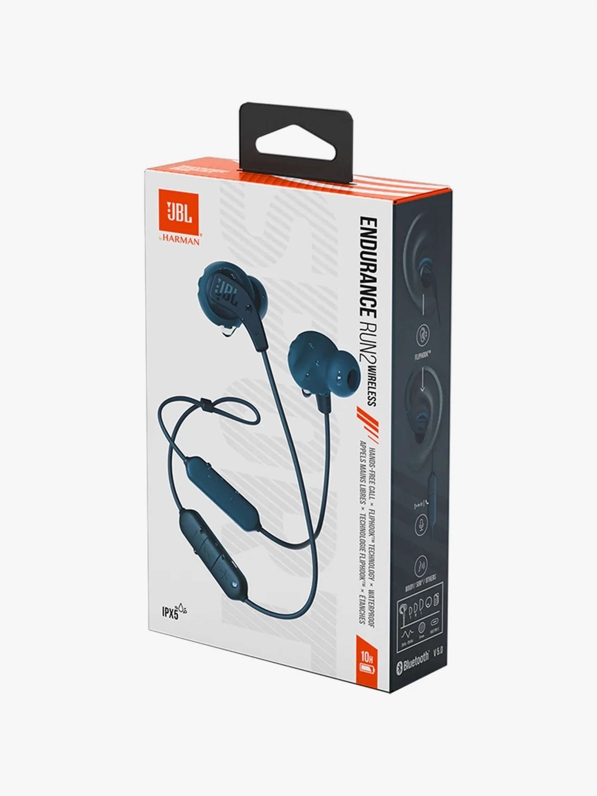 Audífonos JBL Endurance Run 2, deportivos, alámbricos y resistentes al agua, color Azul - Image 3