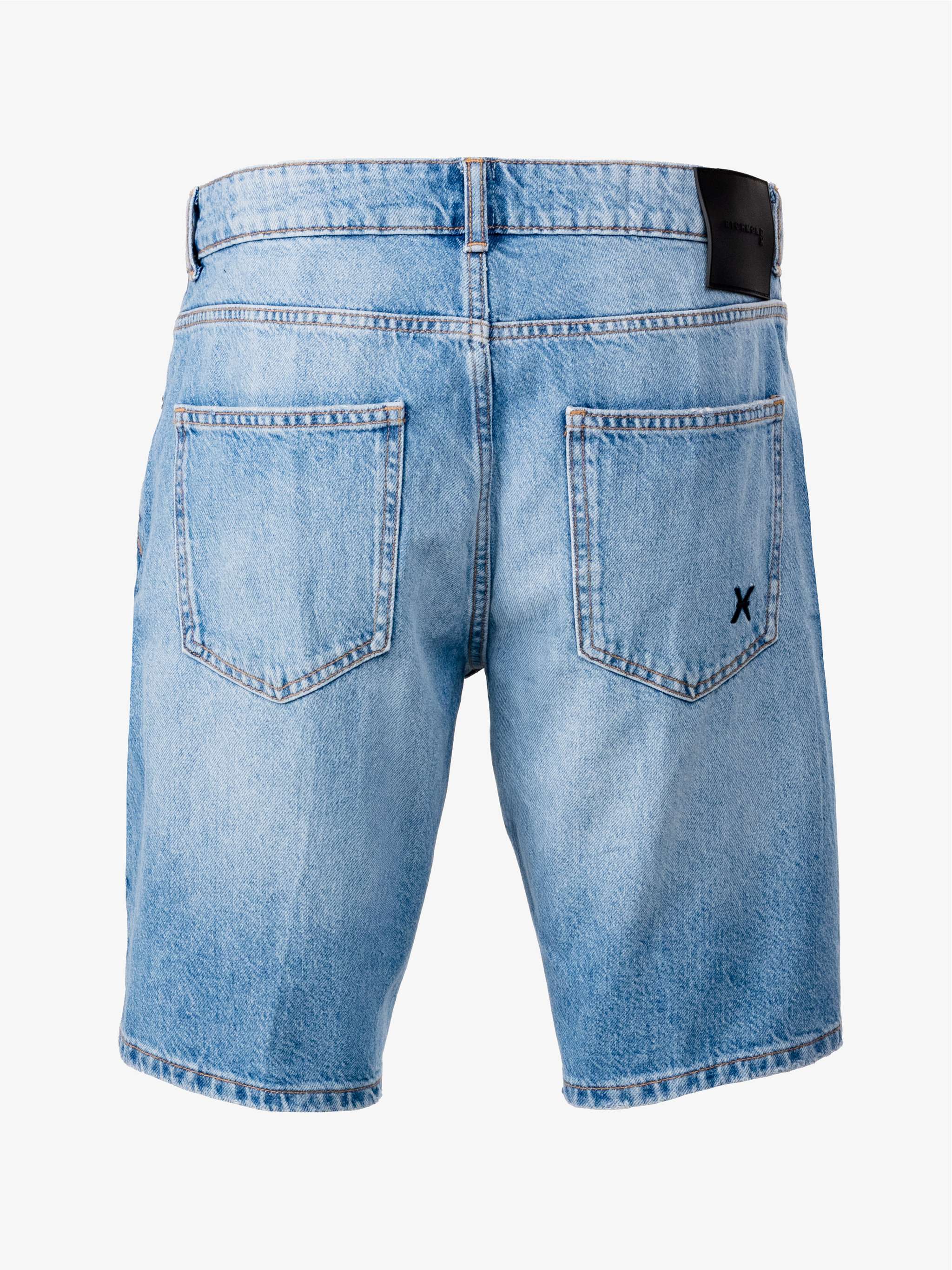 Bermuda denim milde, color azul claro, para Caballeros - Image 2