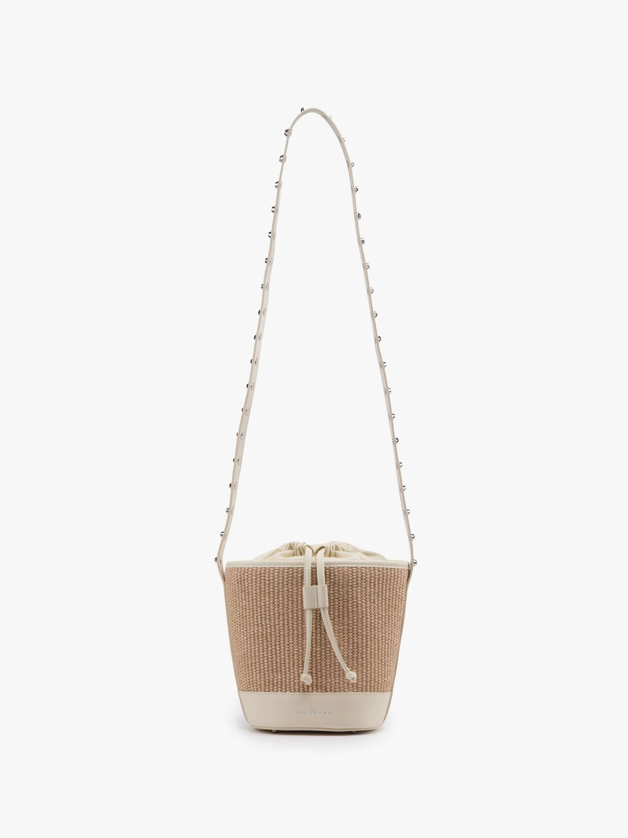 Bolso de hombro Bucket Bregol, color blanco, para Damas