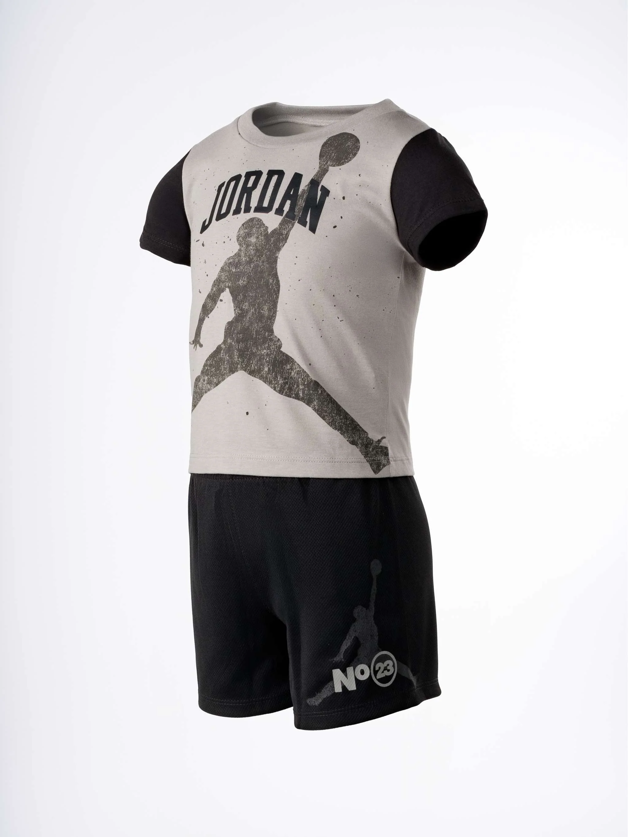 Conjunto deportivo 1984 Jumpman Short Set, color gris con negro, para Niño - Image 3