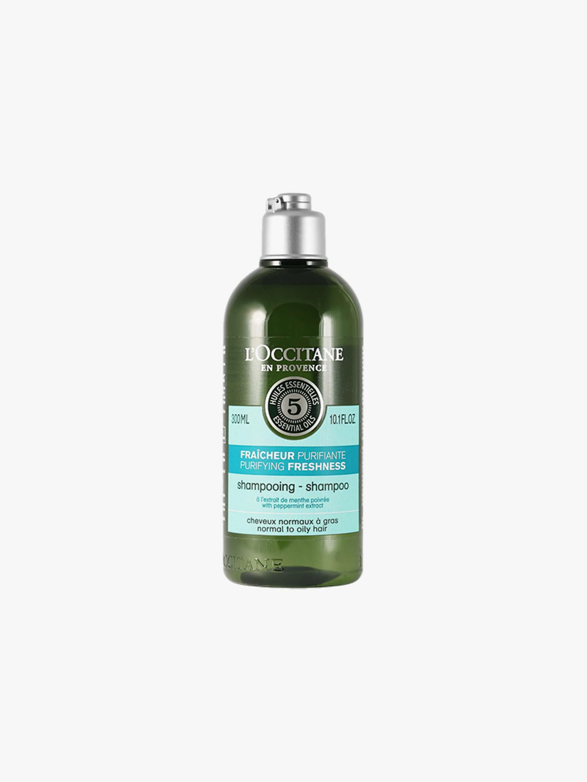 Shampoo purificante L’Occitane 300ml, limpieza profunda y fórmula vegetal