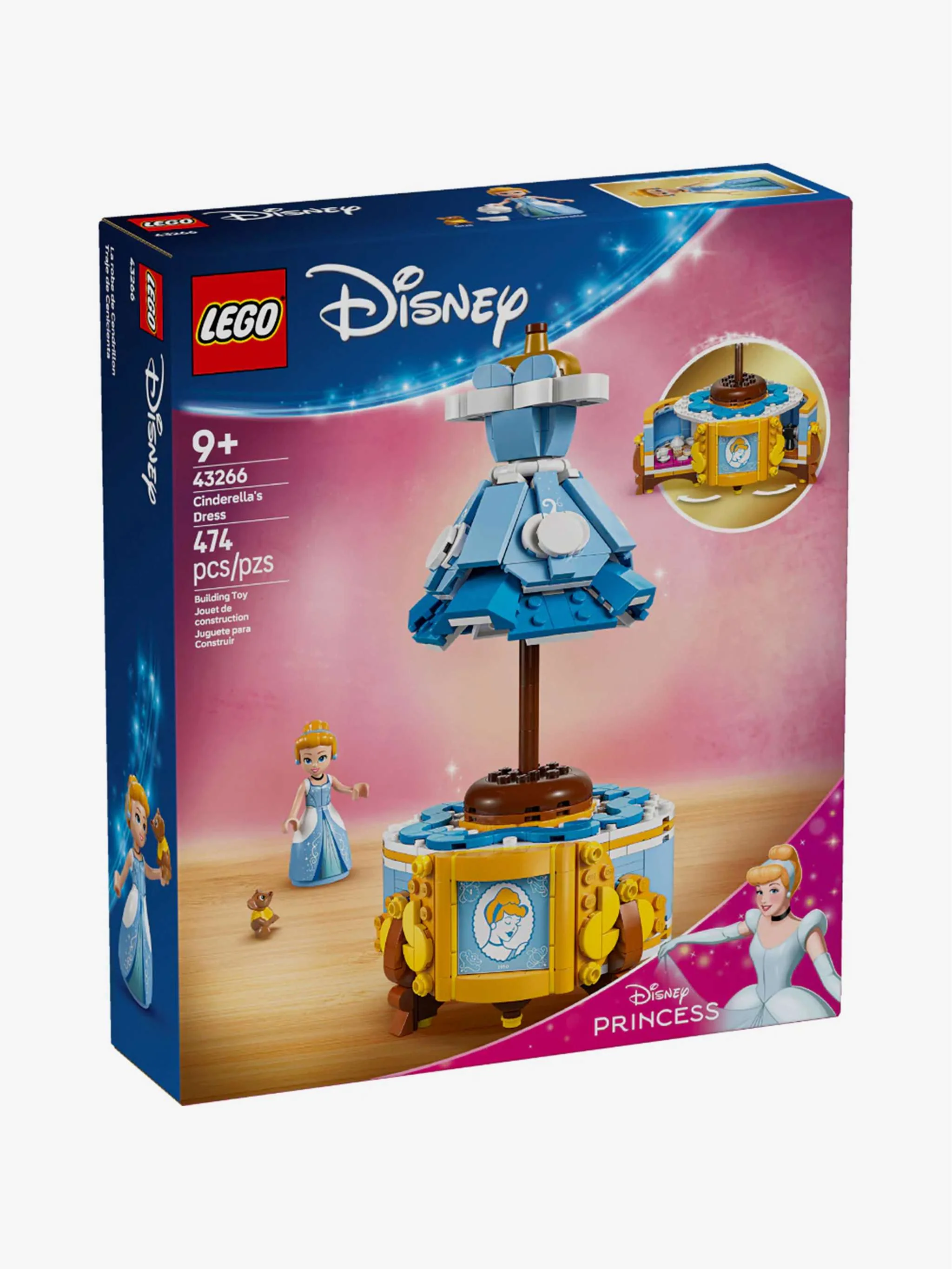 Juguete  Disney Princess - Cinderella's Dress, construcción de vestuario y juego de rol, para Niñas - Image 3