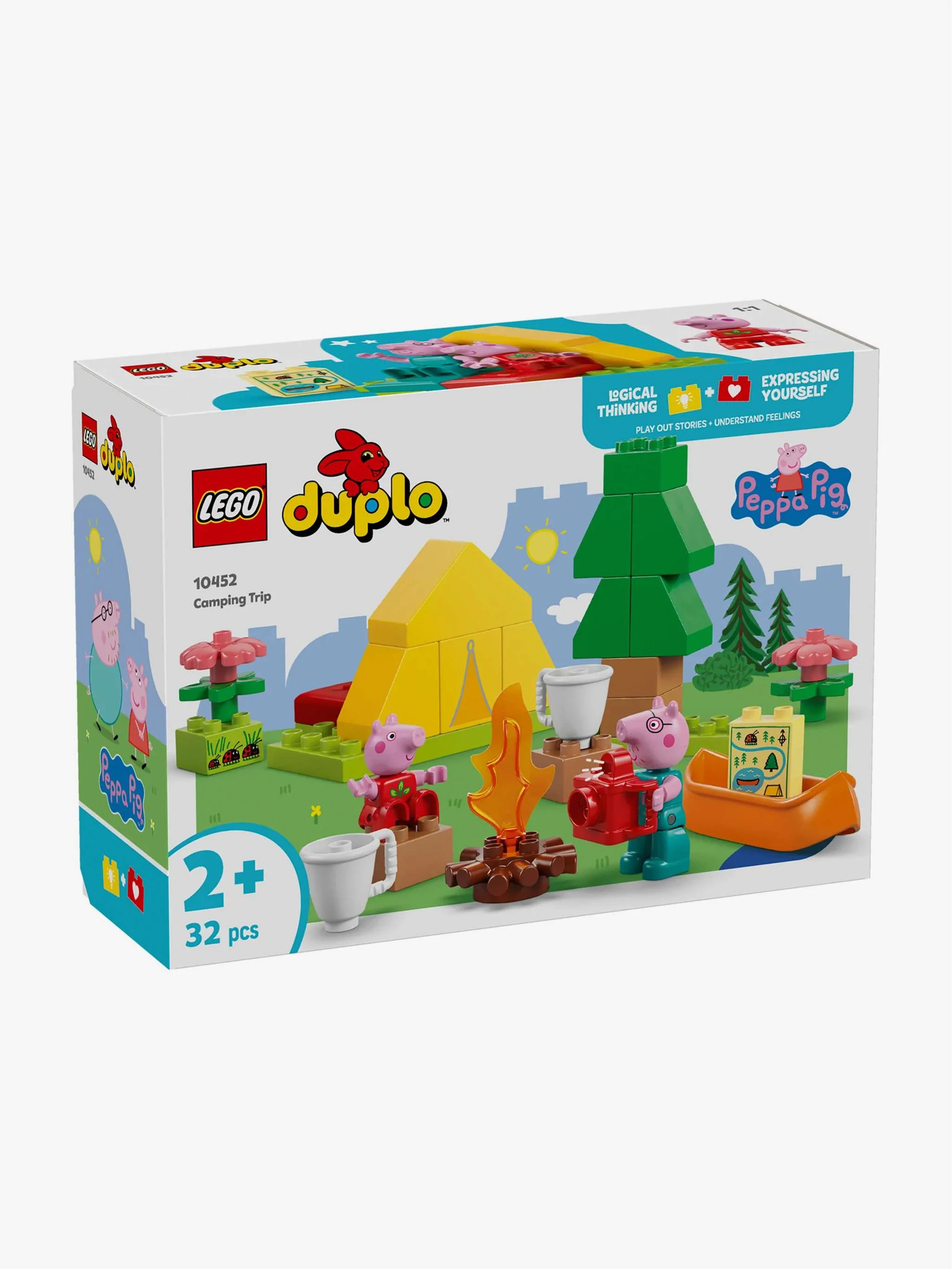 Juguete  Duplo Peppa Pig - Camping Trip, piezas grandes para primeros constructores y aprendizaje sensorial, Para Bebés - Image 3