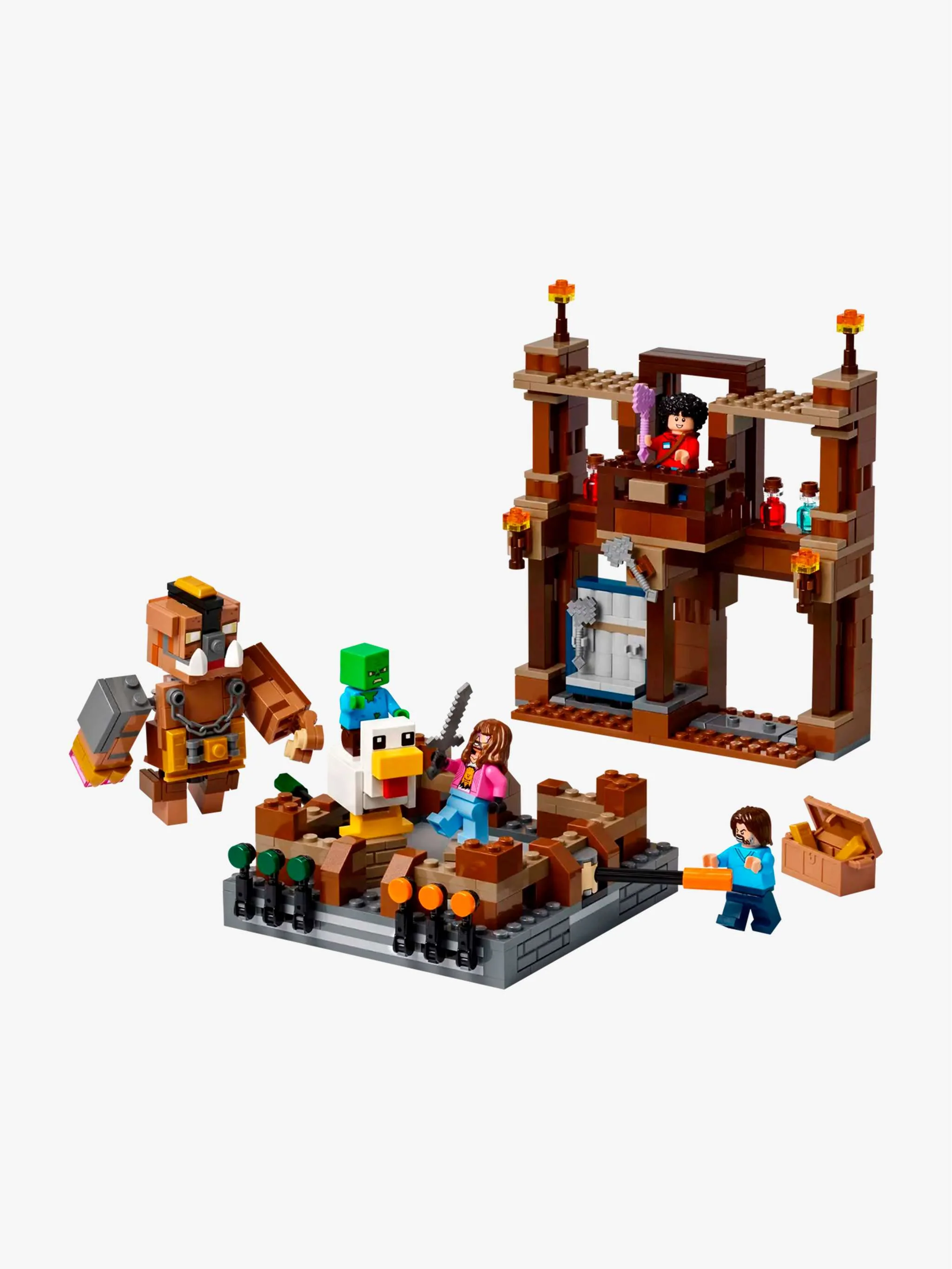 Juguete  Minecraft - Woodland Mansion Fighting Ring, construcción temática y juego de aventuras, para Niños