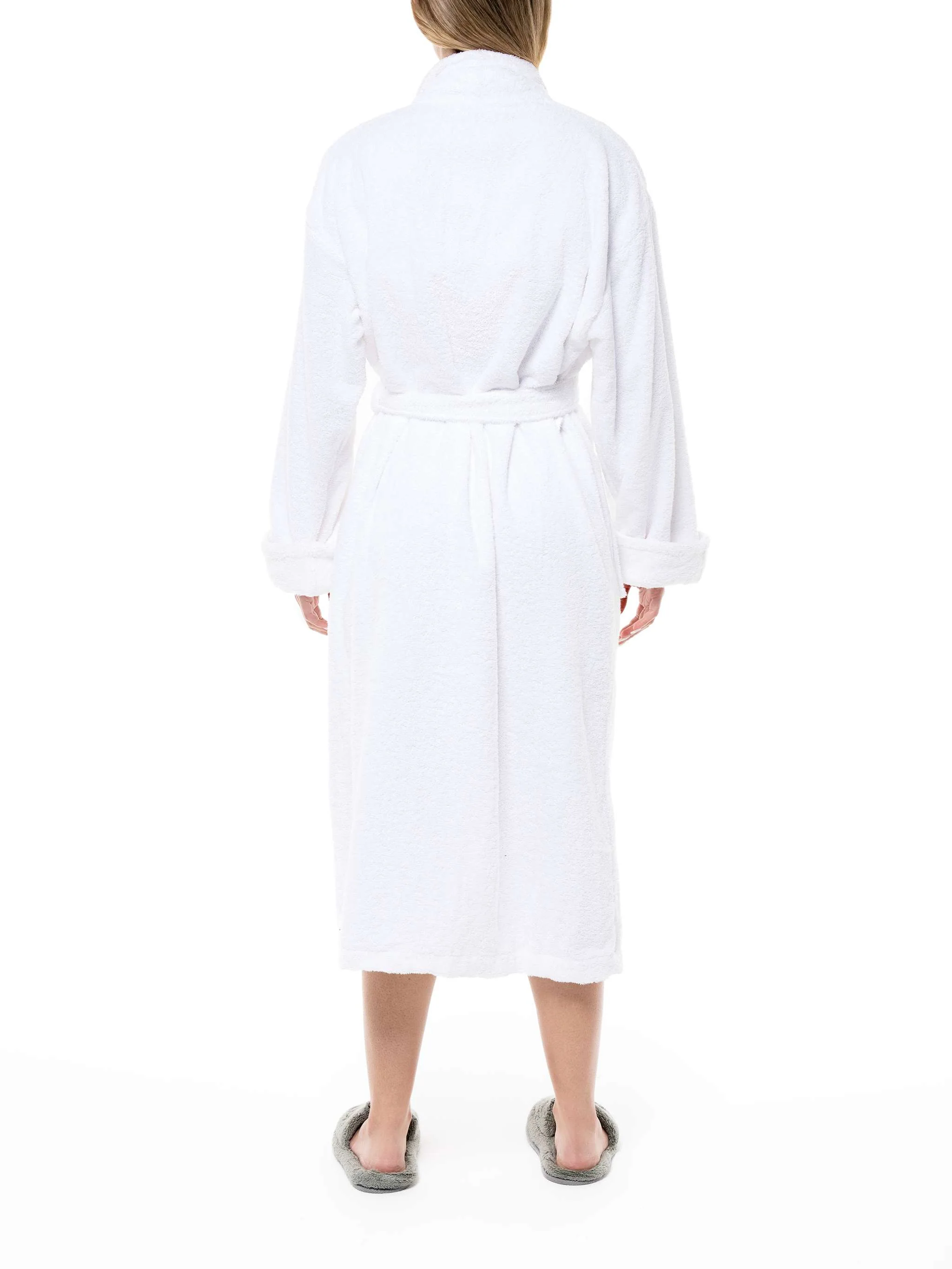 Bata de baño, tamaño L/XL, color blanco - Image 4