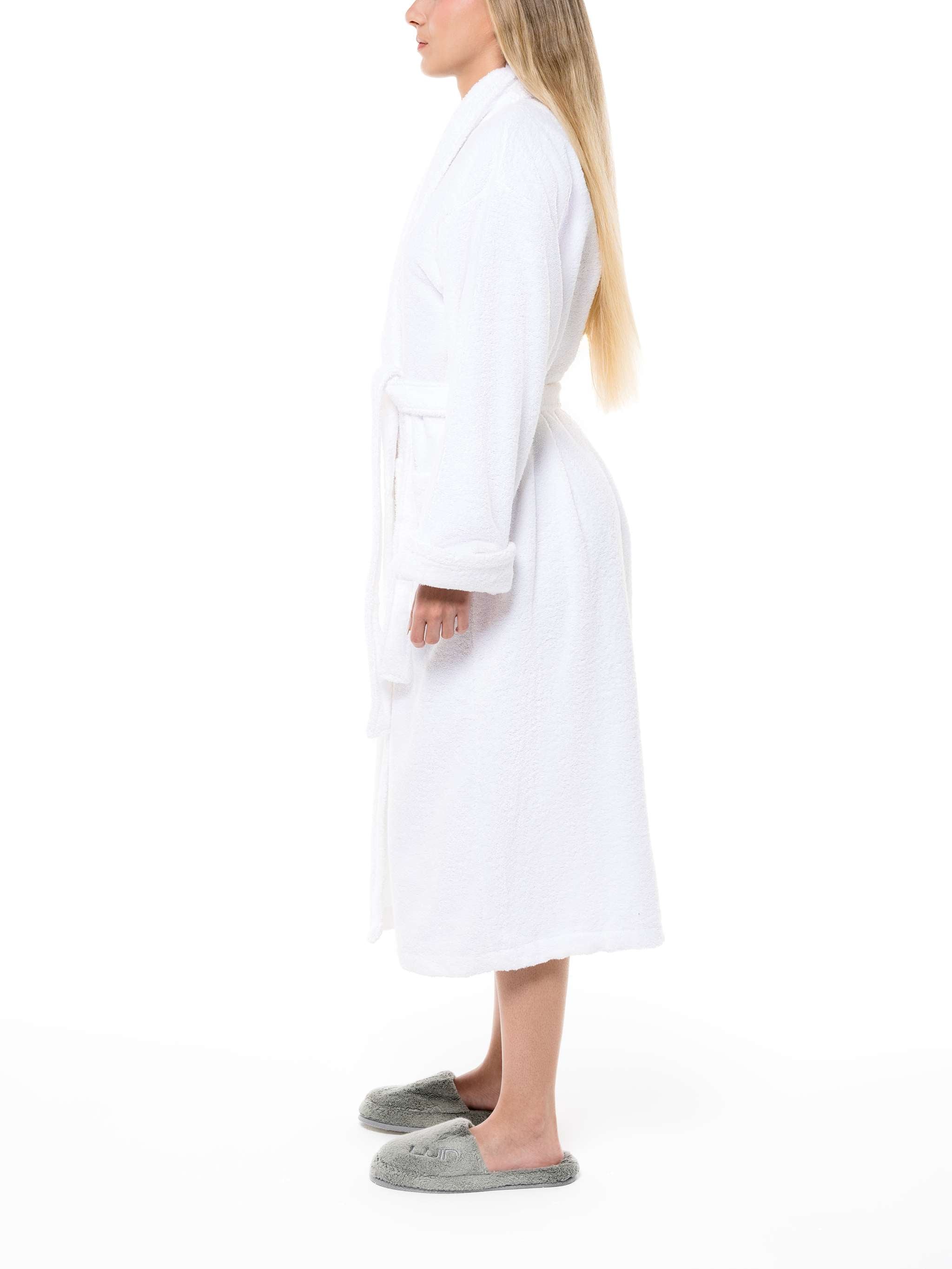 Bata de baño, tamaño L/XL, color blanco - Image 5