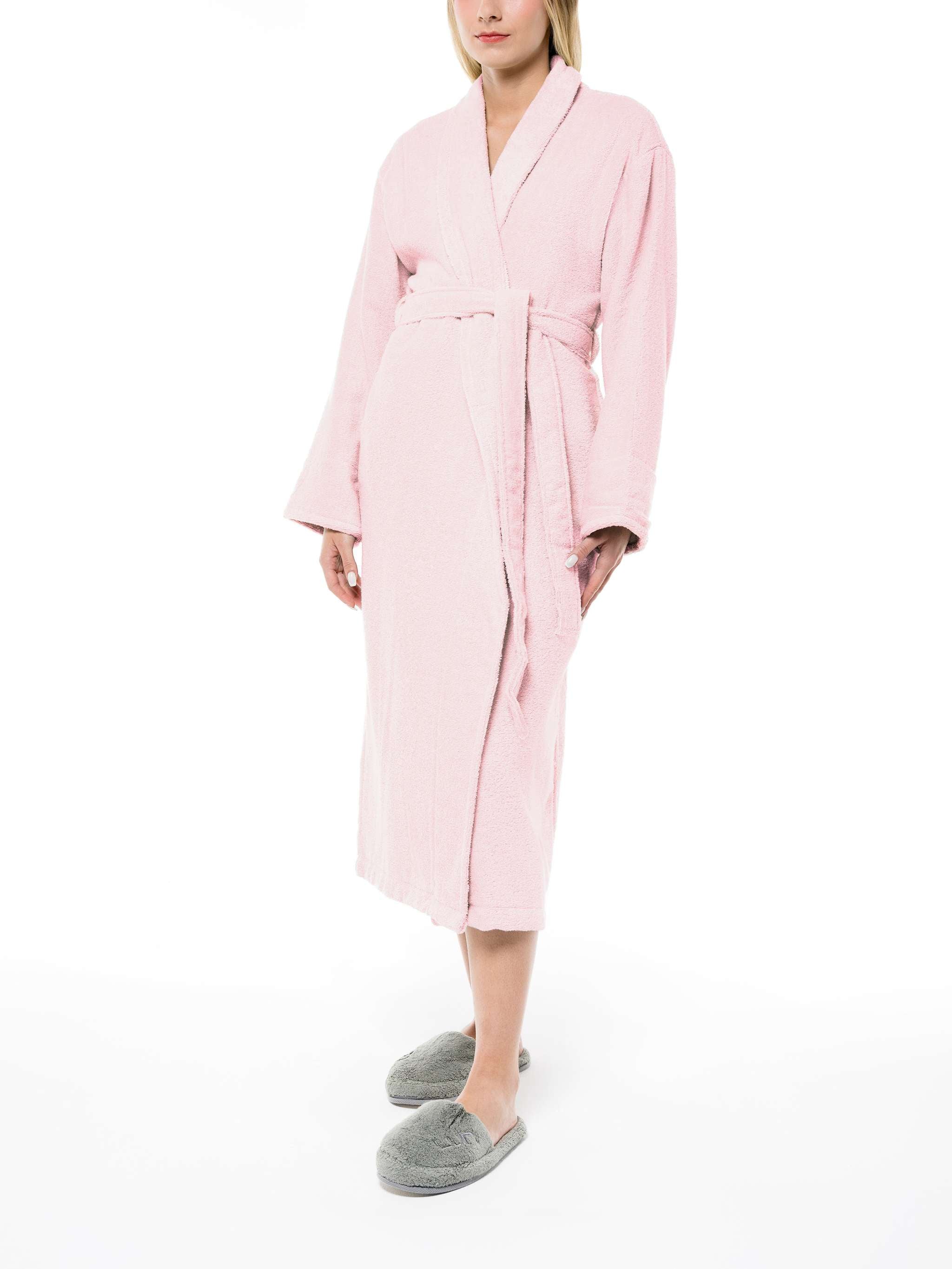 Bata de baño, tamaño M, color rosado - Image 2
