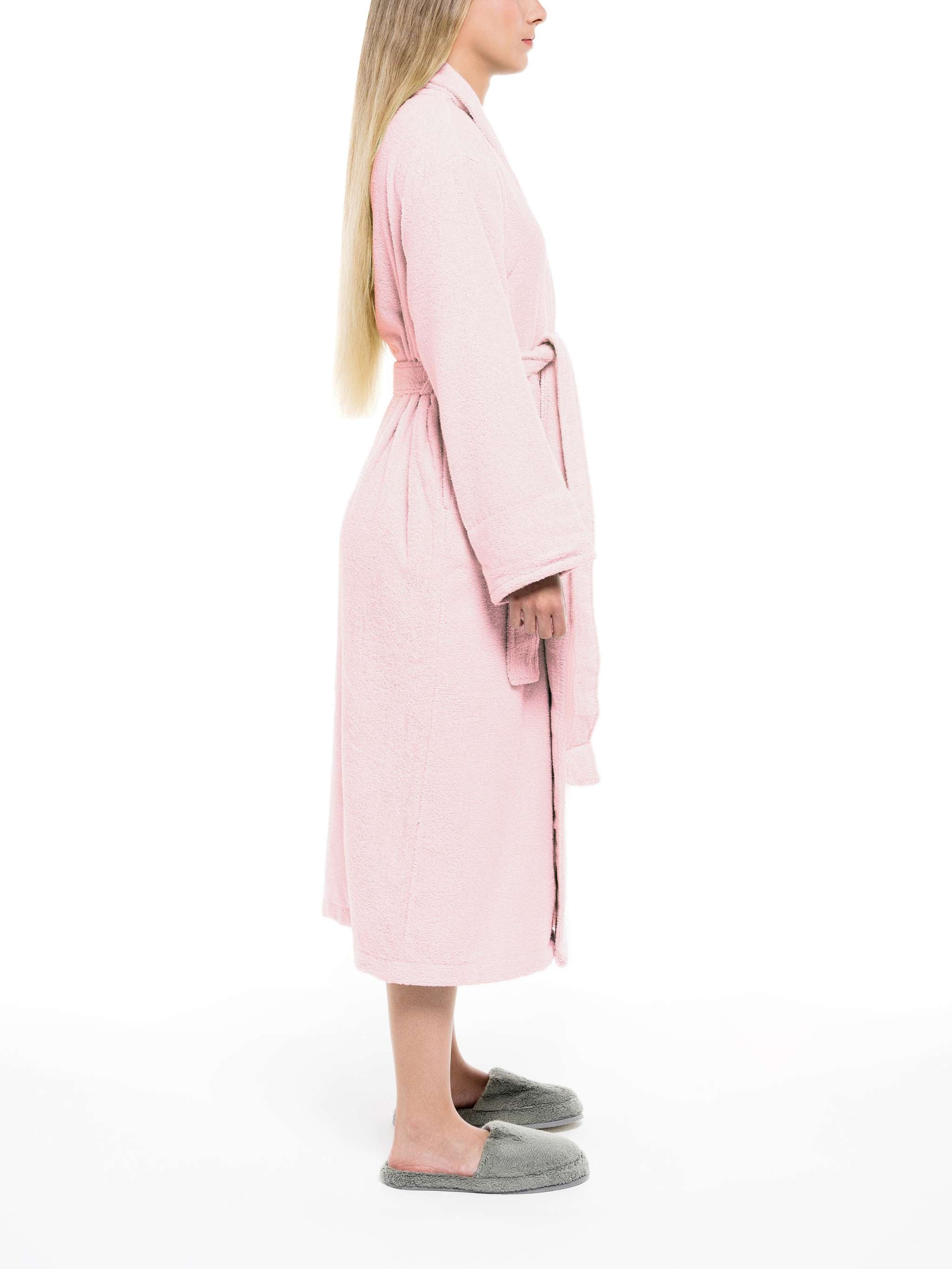 Bata de baño, tamaño M, color rosado - Image 3