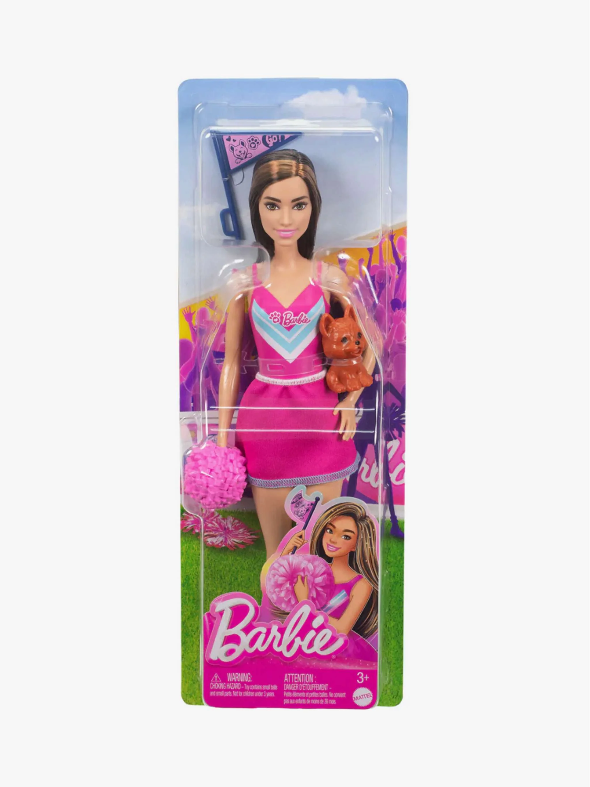 Juguete Barbie Cherleader con vestido rosado, figura temática y juego de animación, para Niña - Image 2