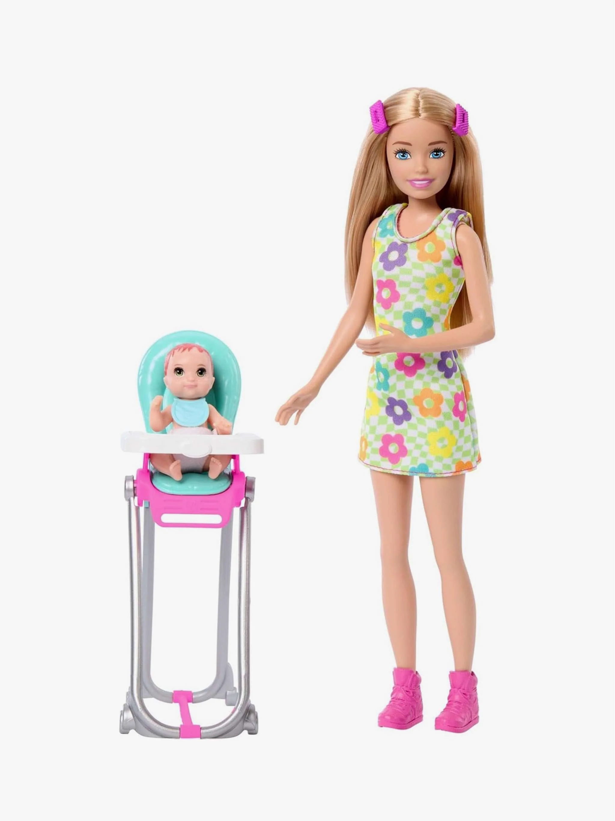 Juguete Barbie Desayuno con Skipper y bebé, juego de rol y cuidado infantil, para Niña