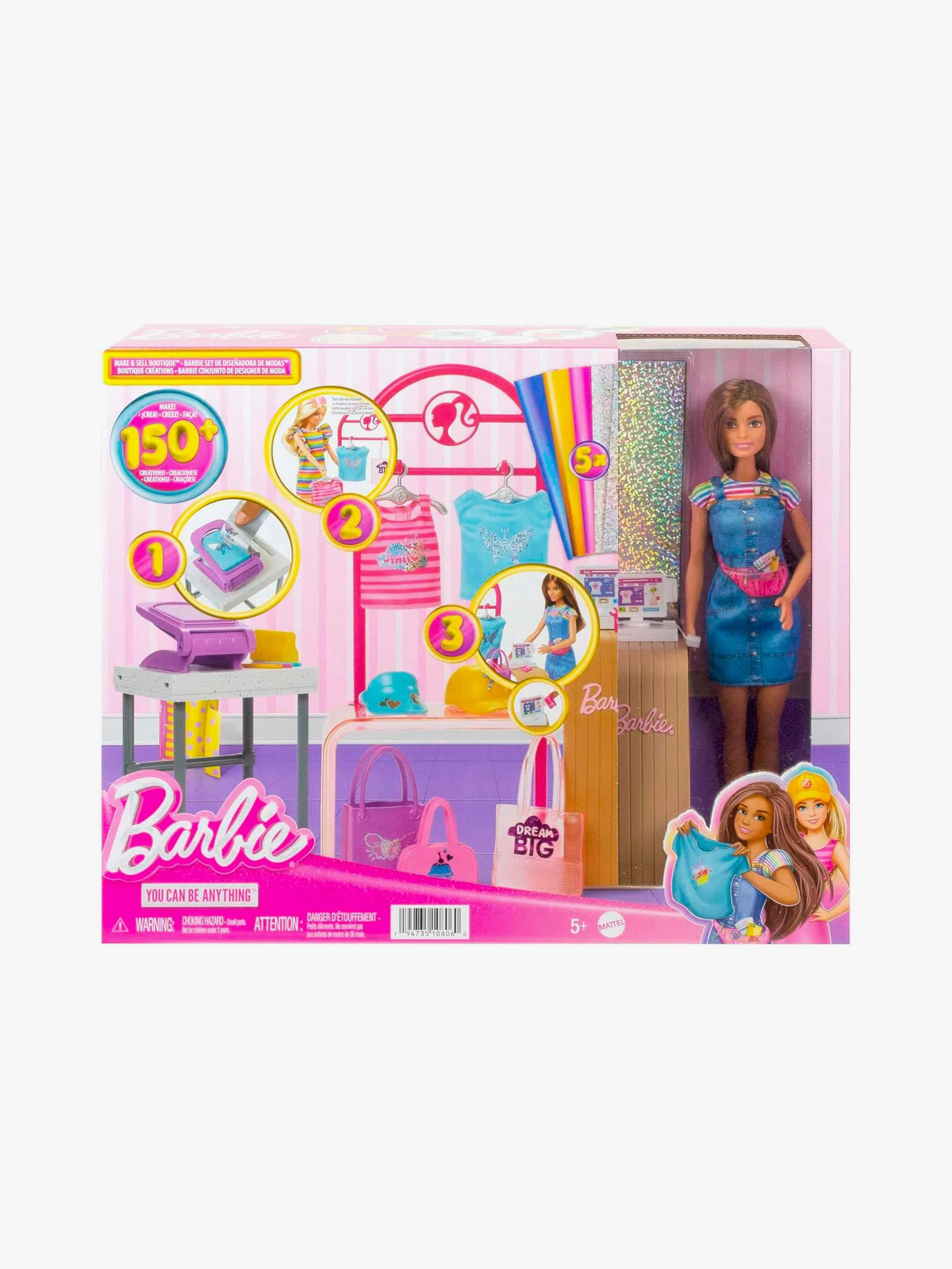 Juguete Barbie Diseñadora y vendedora de carteras, juego creativo y rol comercial, para Niña - Image 2