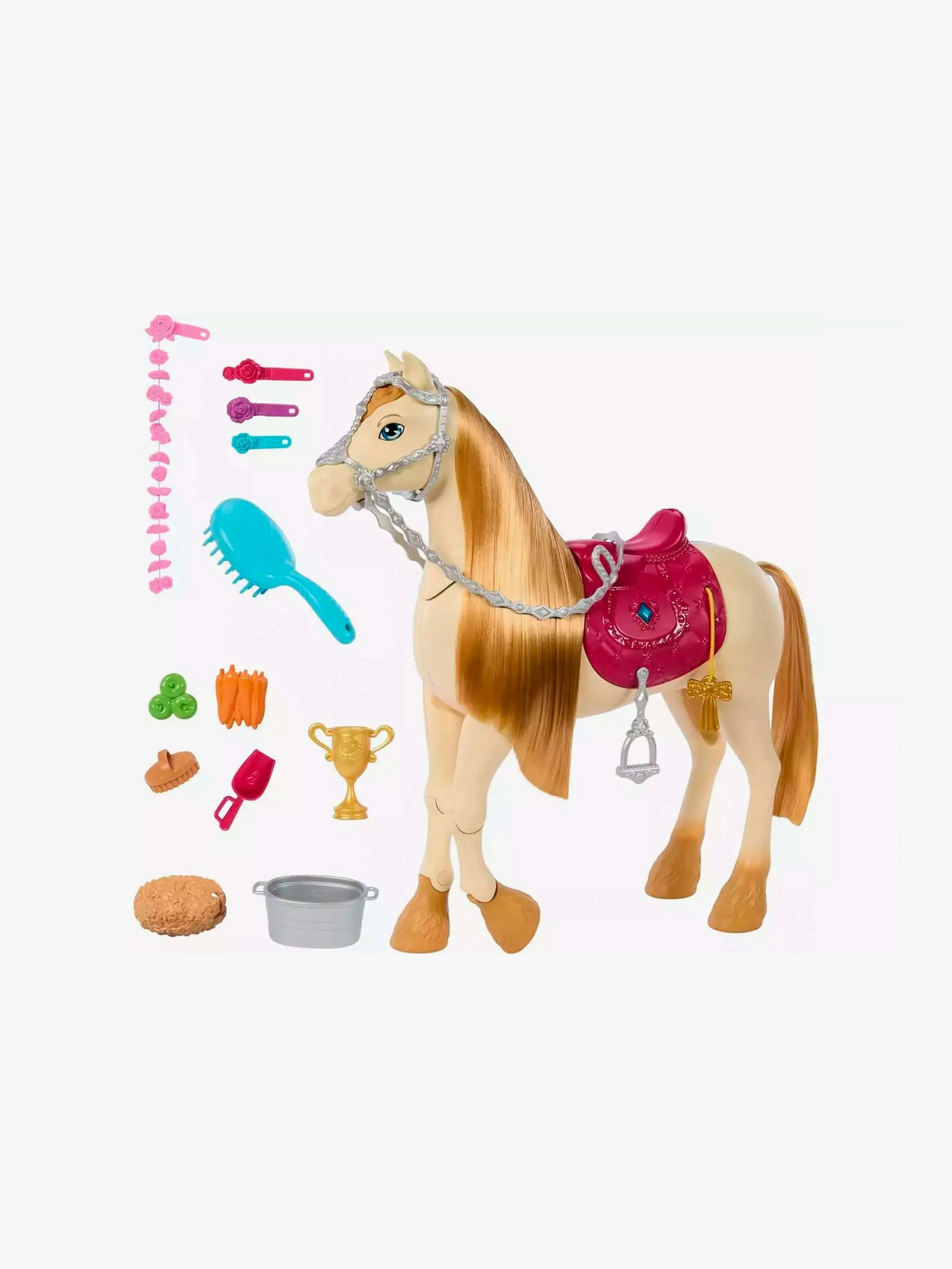 Juguete Barbie Set de juego caballo con accesorios, juego ecuestre y accesorios, para Niña