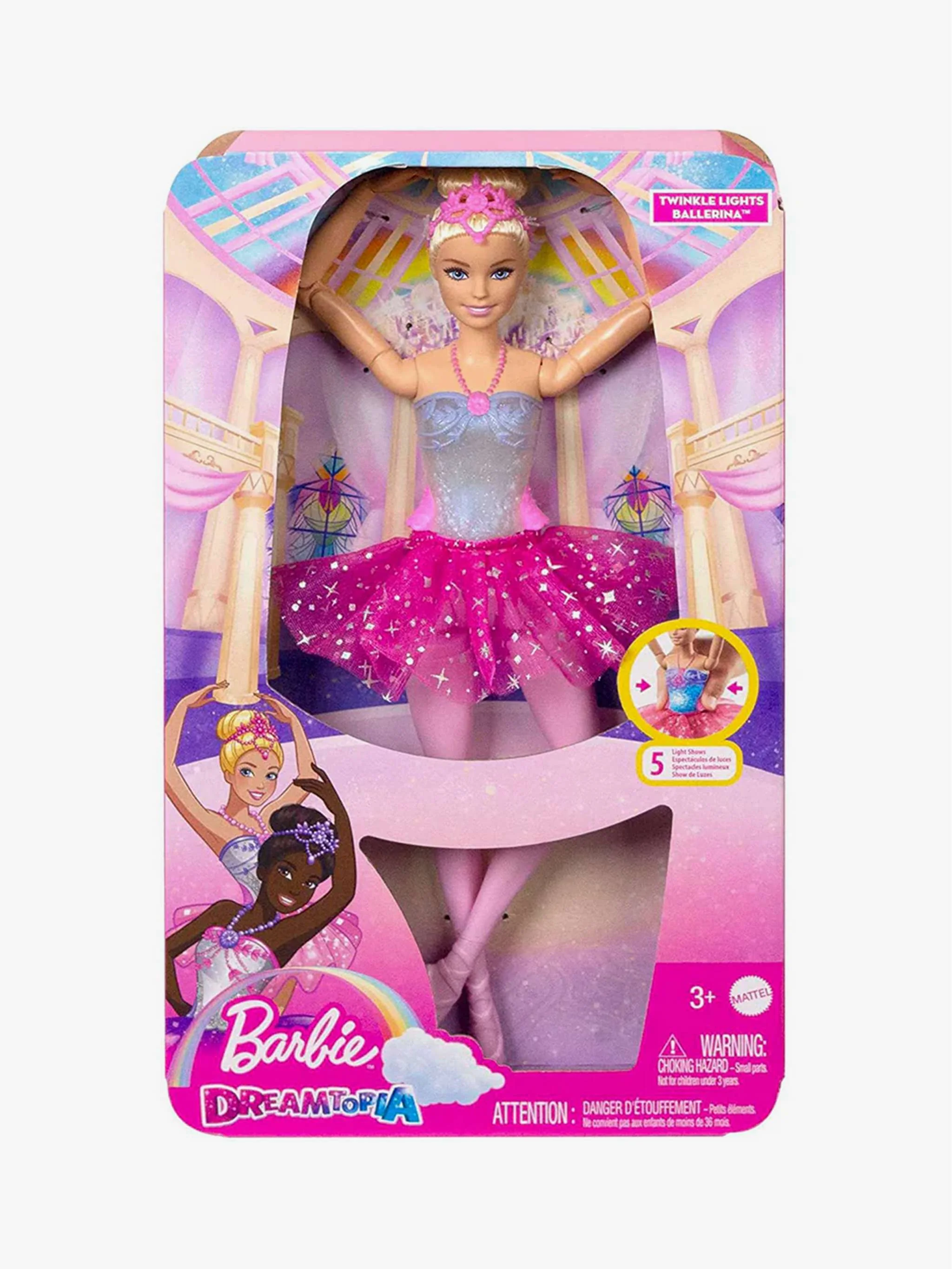 Juguete Barbie Dreamtopia Bailarina tutú rosa, muñeca temática y juego de danza, para Niña - Image 2