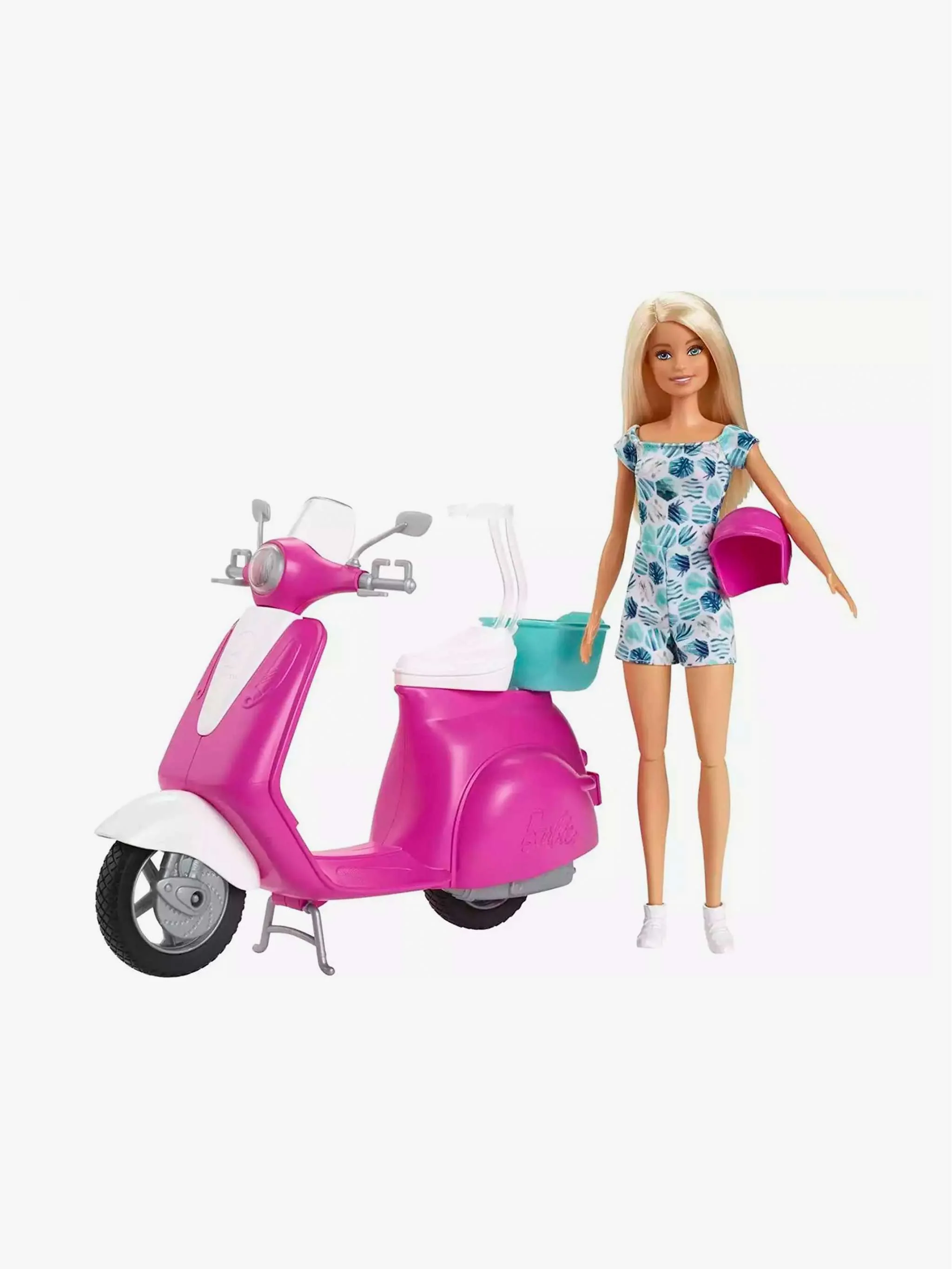 Juguete Barbie y su Scooter, vehículo y juego de imitación, para Niña