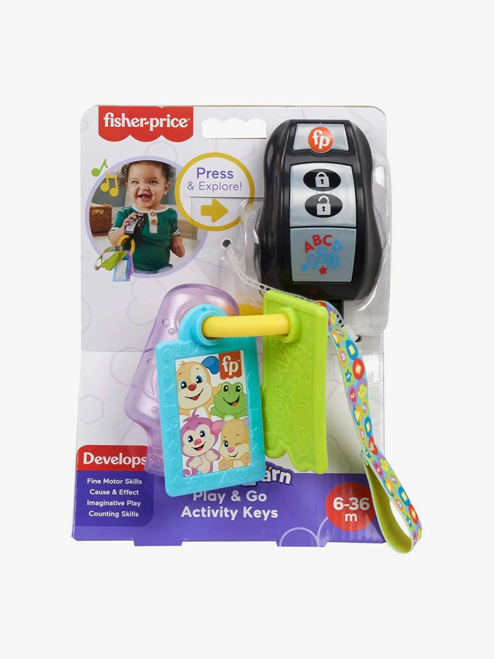 Juguete - Llaves de carro juega y aprende, juguete de manipulación y aprendizaje, Para Bebés - Image 2