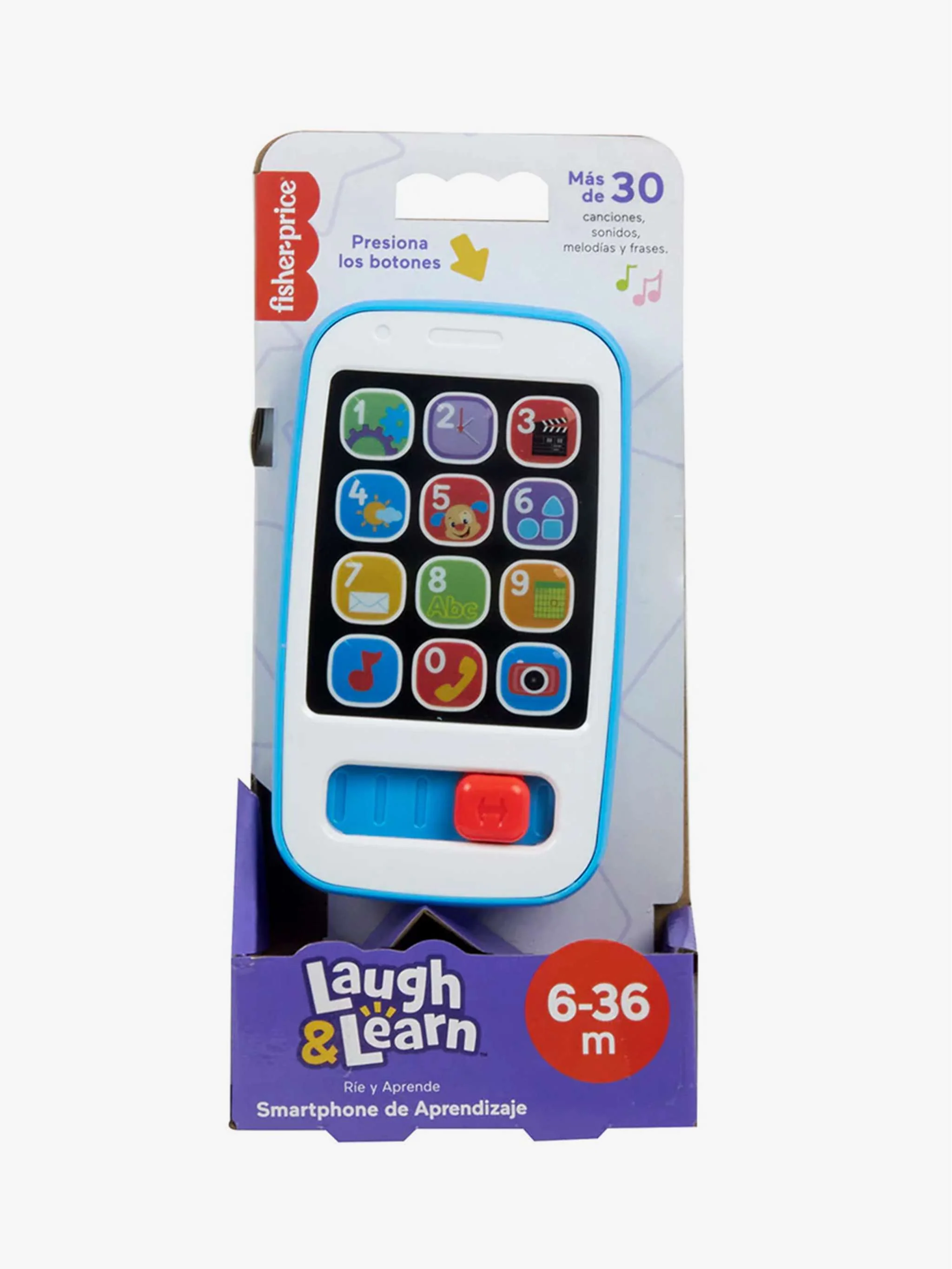 Juguete - Smartphone aprende conmigo azul, juguete interactivo y aprendizaje, Para Bebés - Image 2