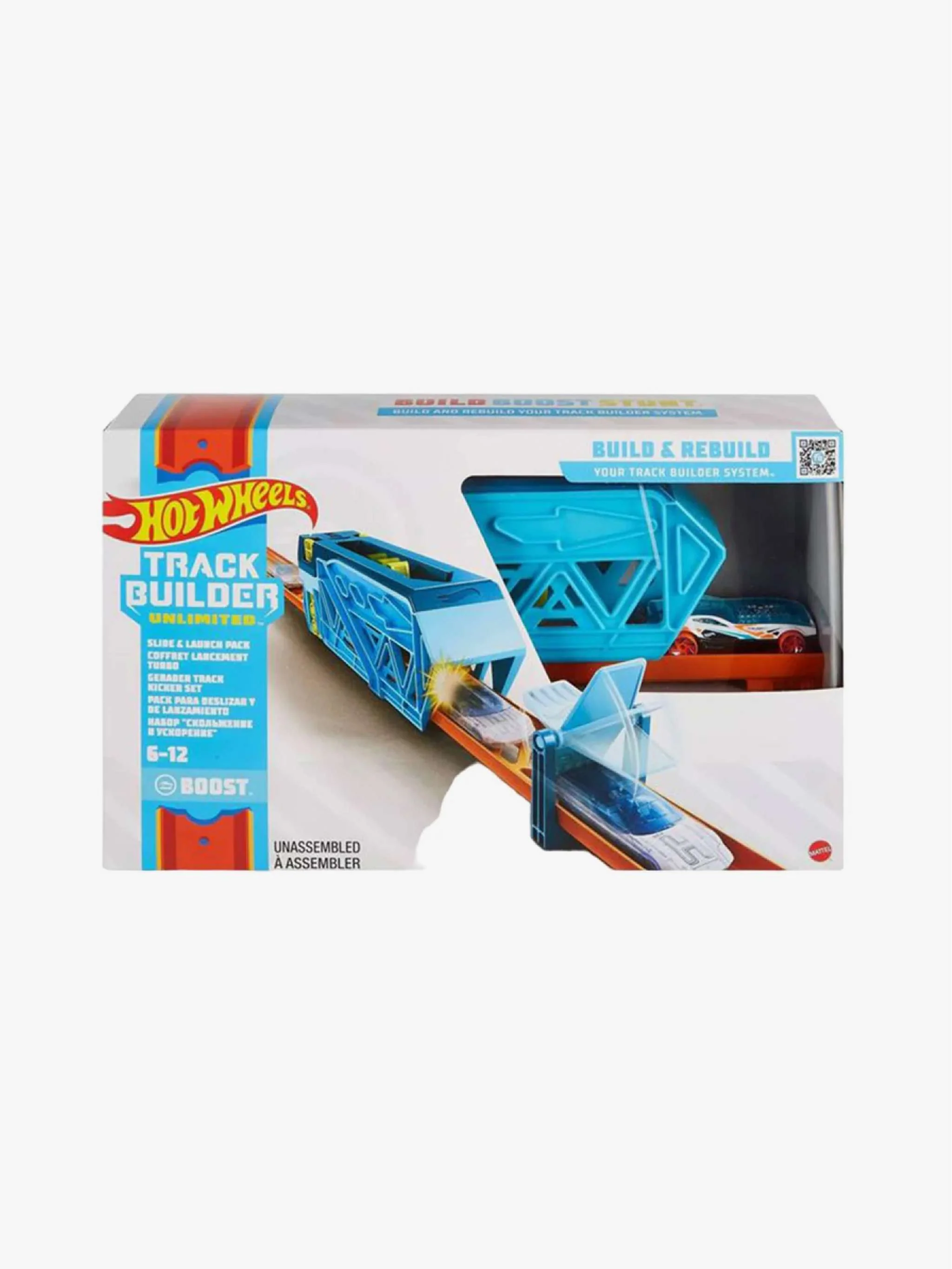 Juguete Hot Wheels - Surtidos de componentes - Track Builder Azul, componentes de construcción de pista y creatividad, para Niños - Image 2