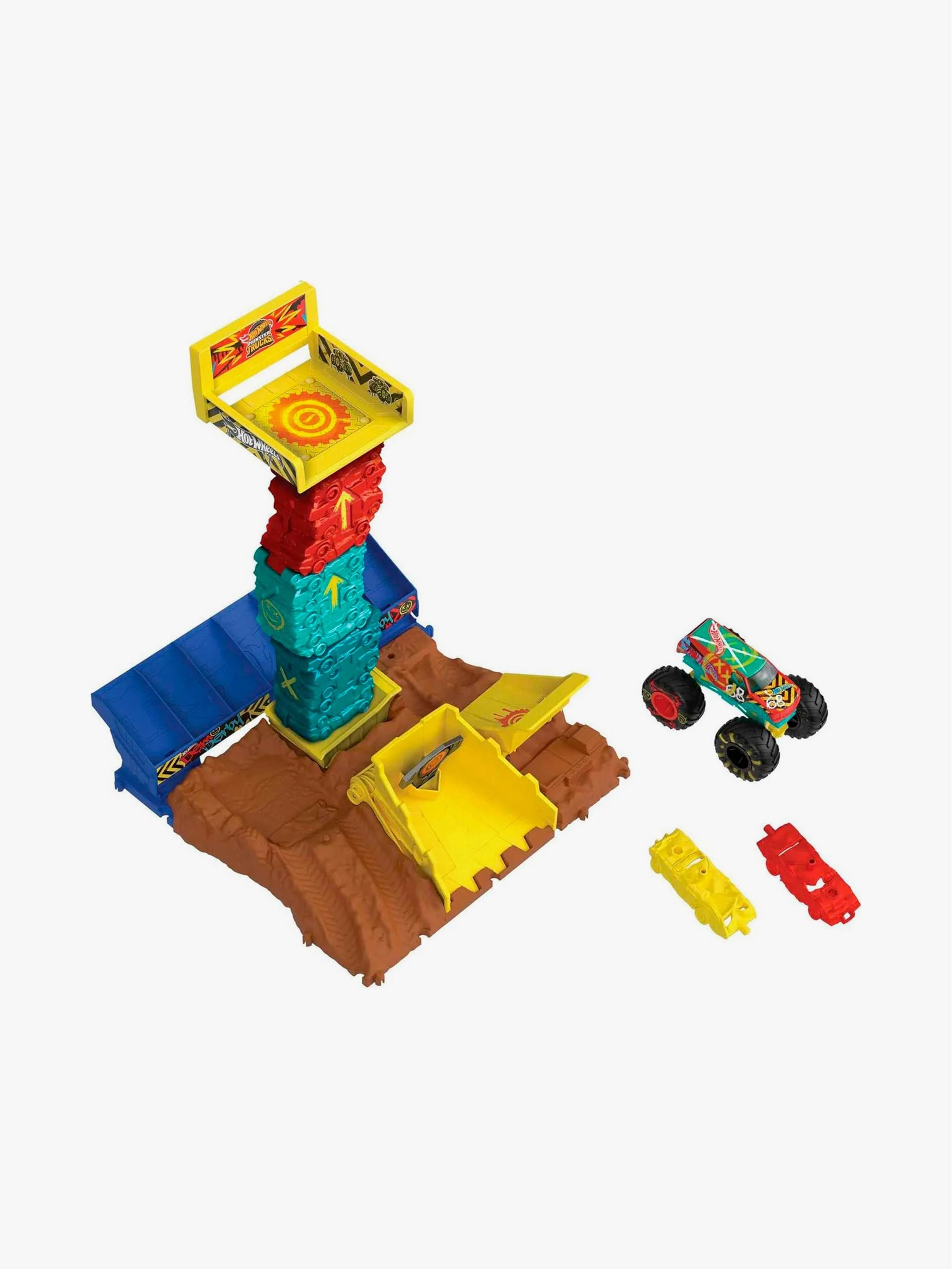 Juguete Hot Wheels Arena de demolición - Desafio de salto, arena de choque y espectáculo, para Niños