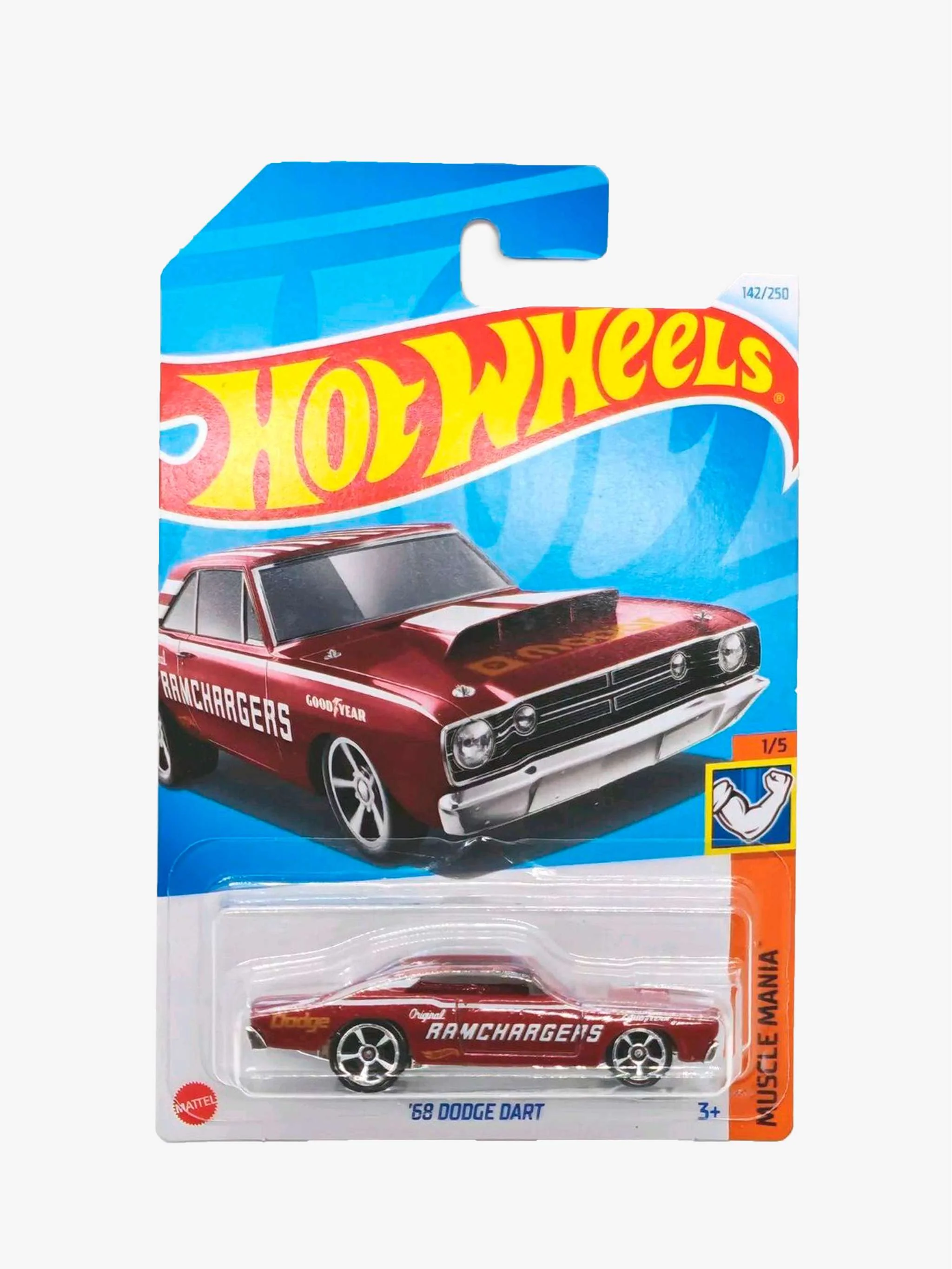 Juguete Hot Wheels carritos - 68 Dodge Dart, coche clásico y juego de circuito, para Niños - Image 2