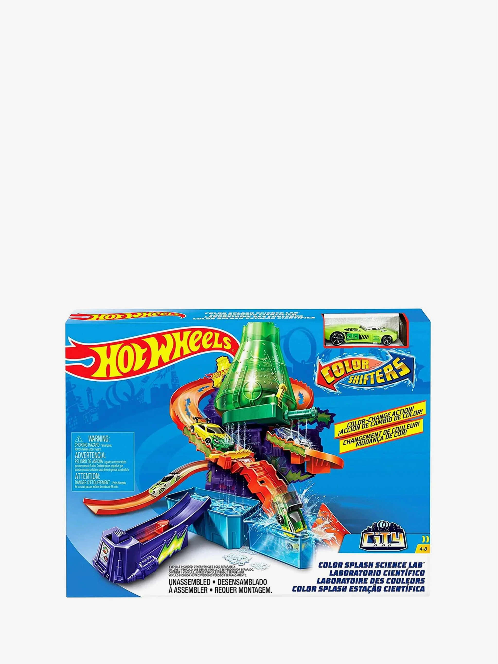 Juguete Pista Hot Wheels En forma de Lab, circuito creativo y construcción, para Niños - Image 2