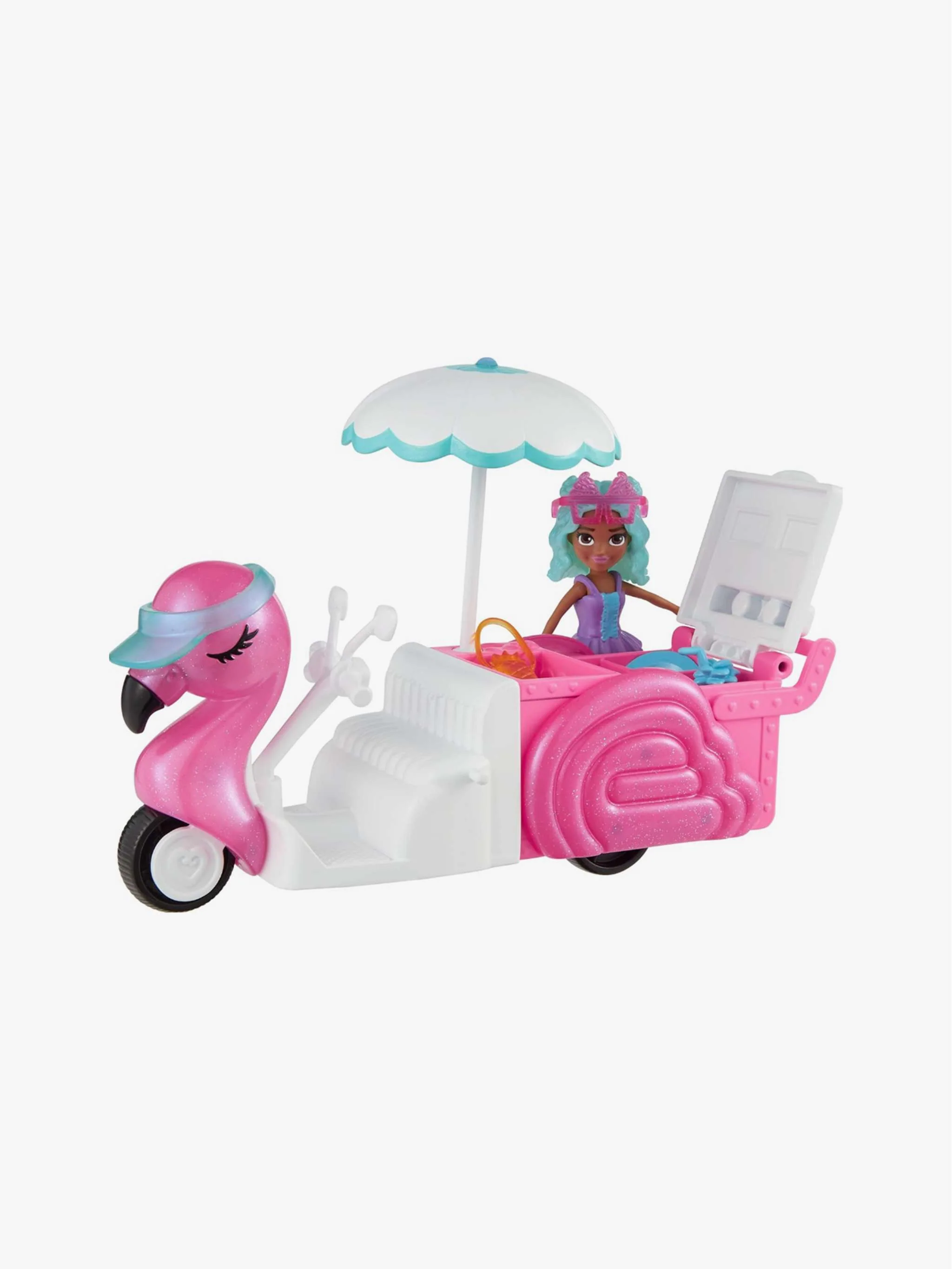 Juguete Polly Pocket Carrito de Bocadillos, playset de comida y juego simbólico, para Niña