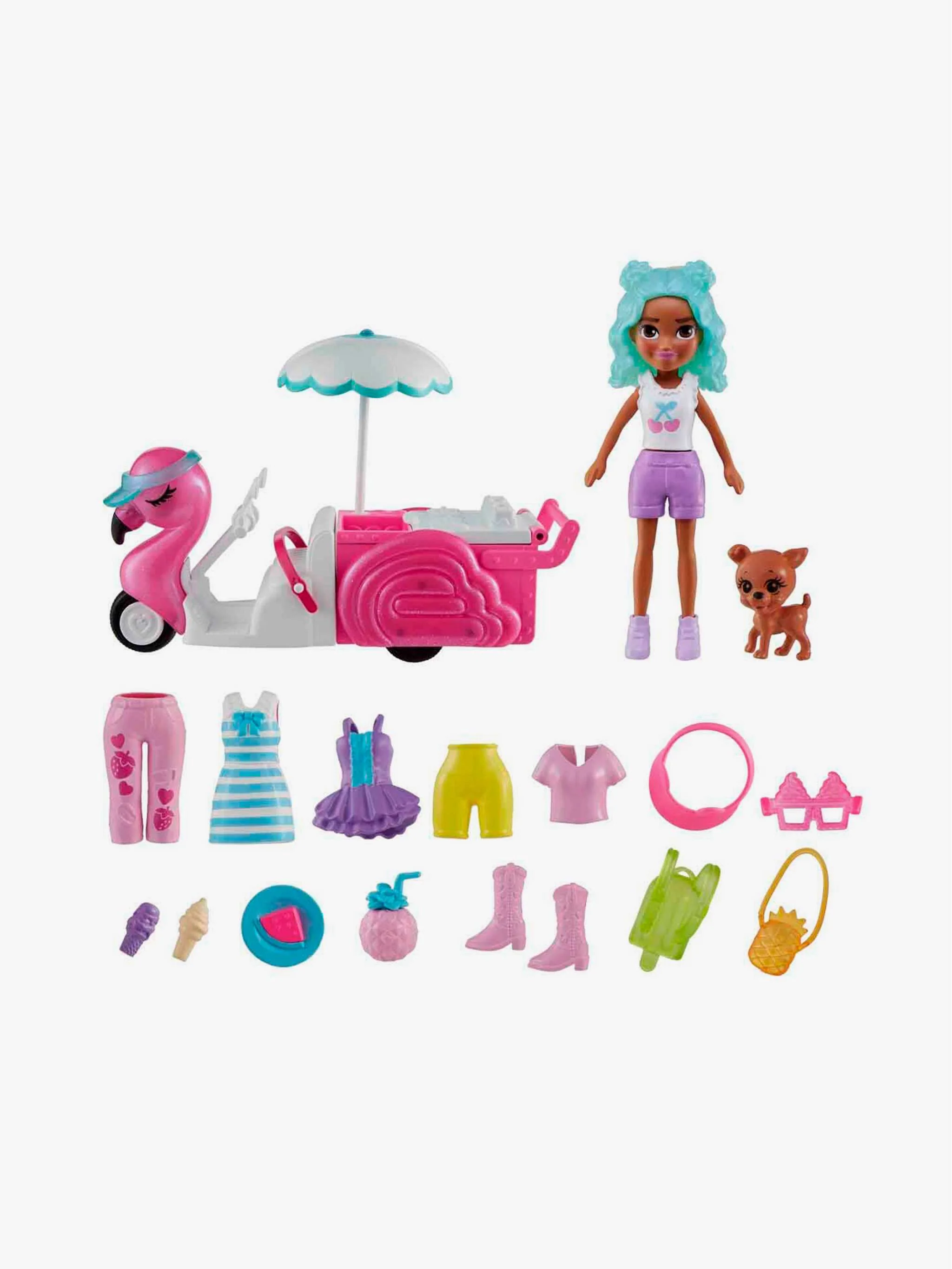 Juguete Polly Pocket Carrito de Bocadillos, playset de comida y juego simbólico, para Niña - Image 2
