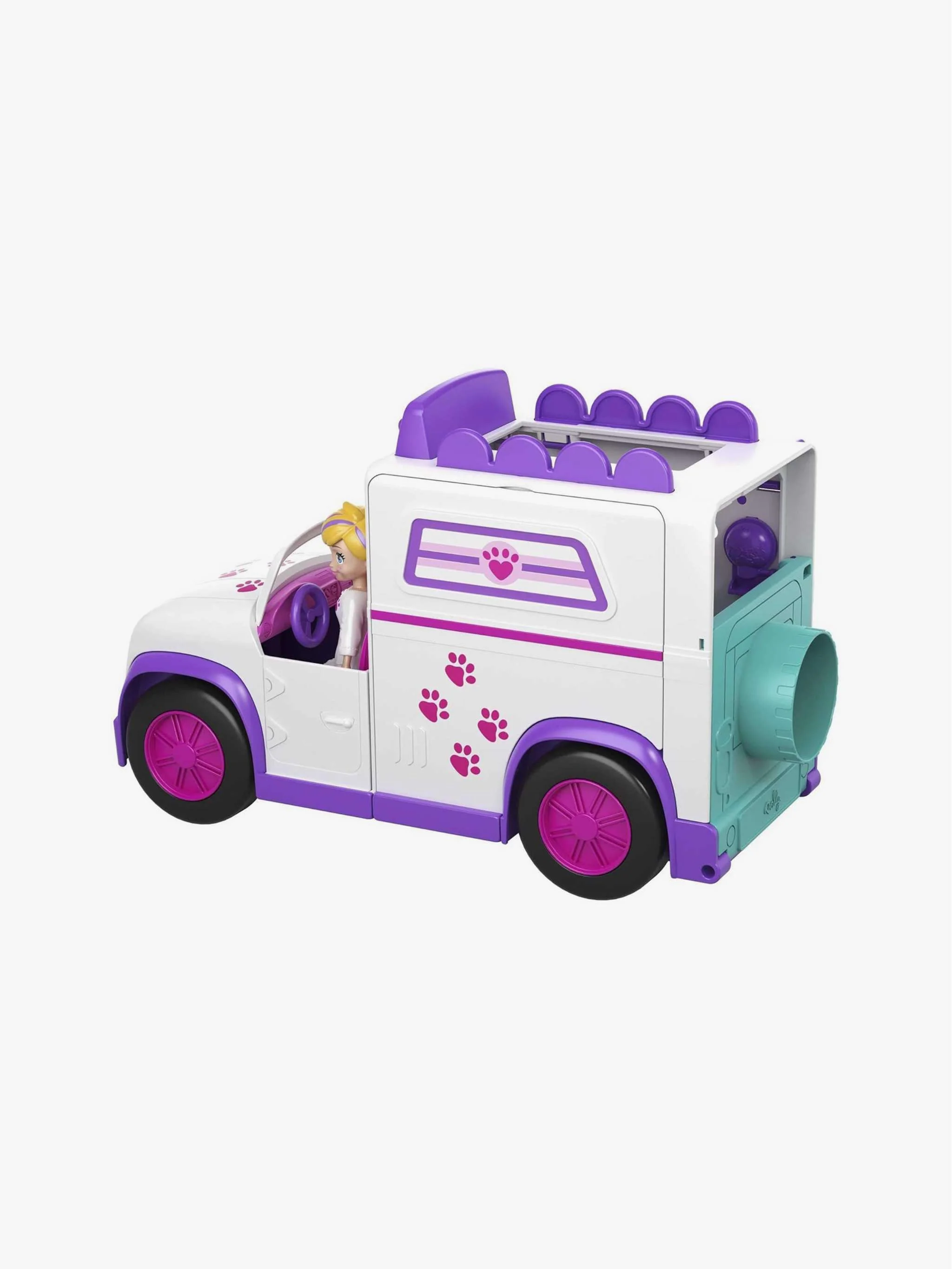 Juguete Polly Pocket Hospital móvil de mascotas, playset temático y cuidado de mascotas, para Niña