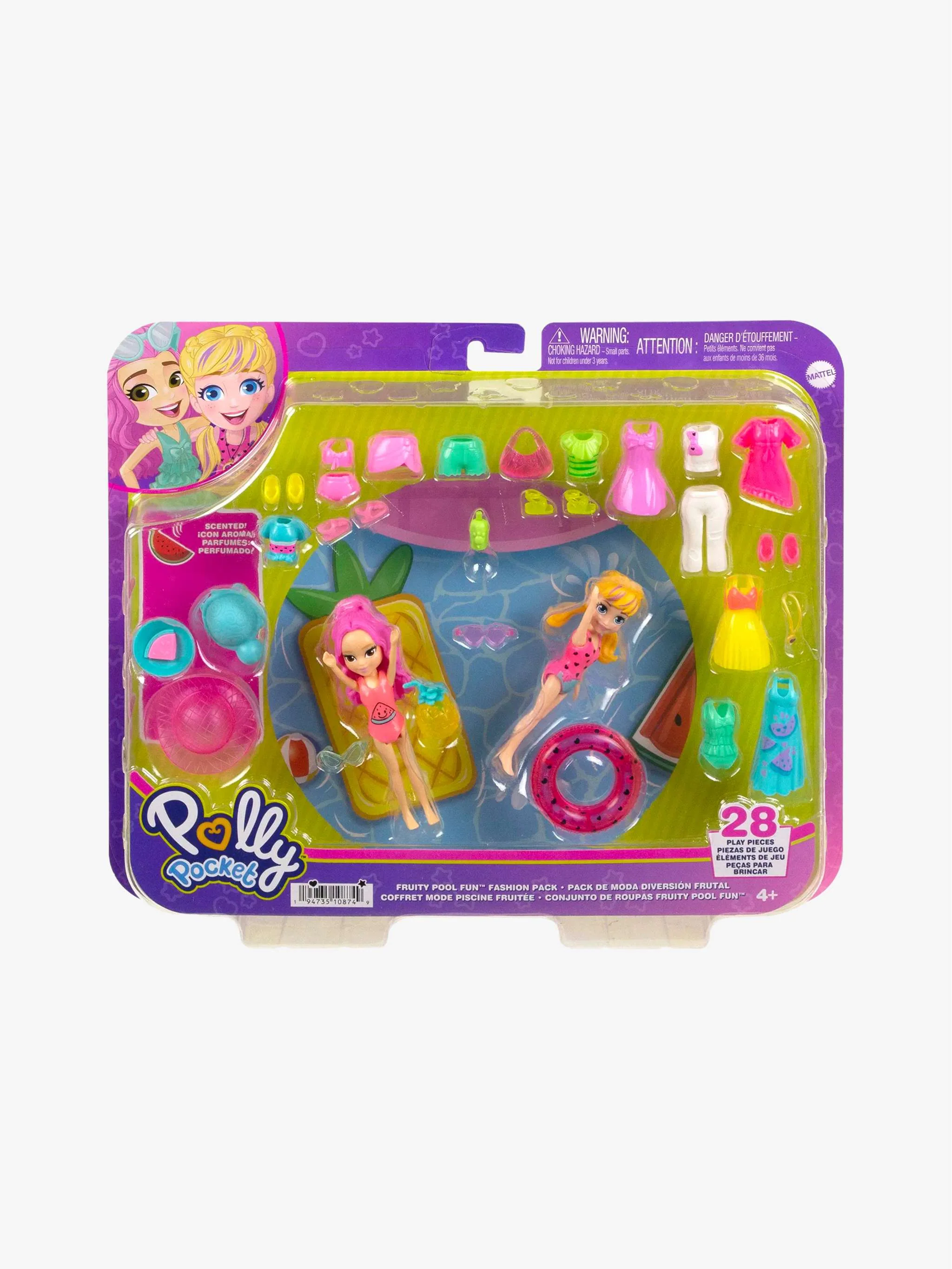 Juguete Polly Pocket diversion en la piscina, playset acuático y juego simbólico, para Niña - Image 3
