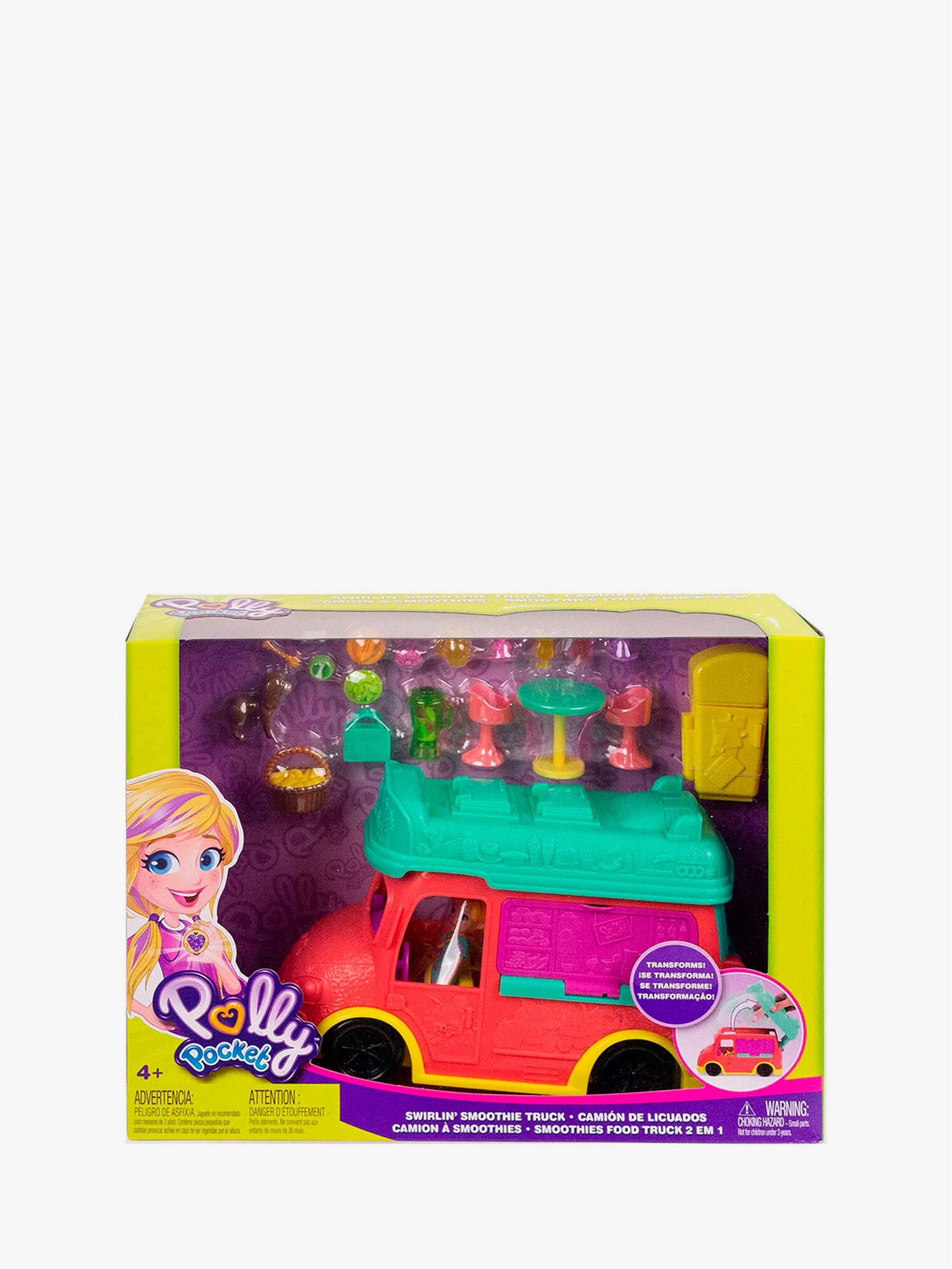 Juguete Polly Pocket Food Truck 2 en 1, playset modular y juego de comida, para Niña - Image 2