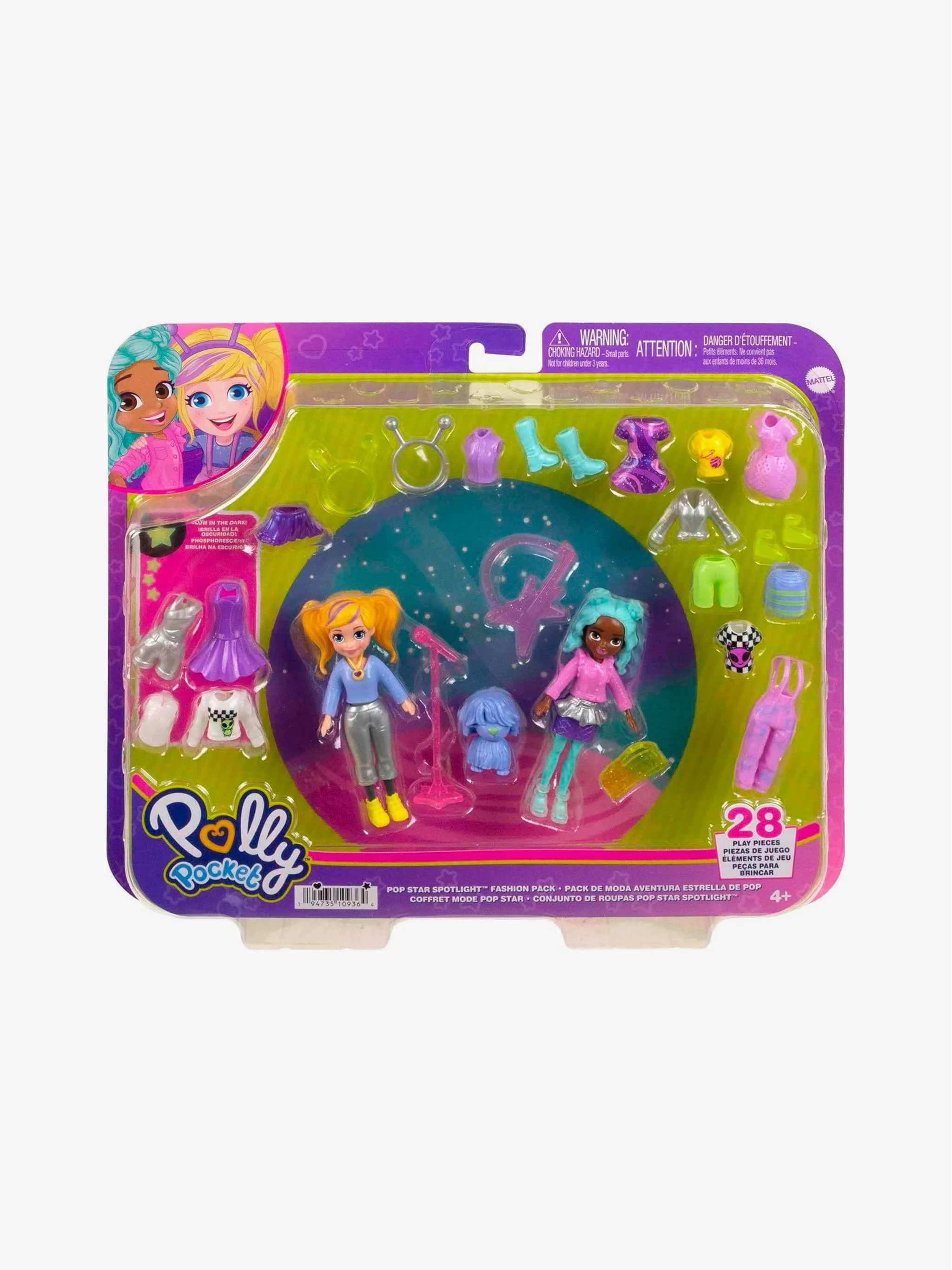 Juguete Polly Pocket Pop Star, set musical y juego de espectáculo, para Niña - Image 3