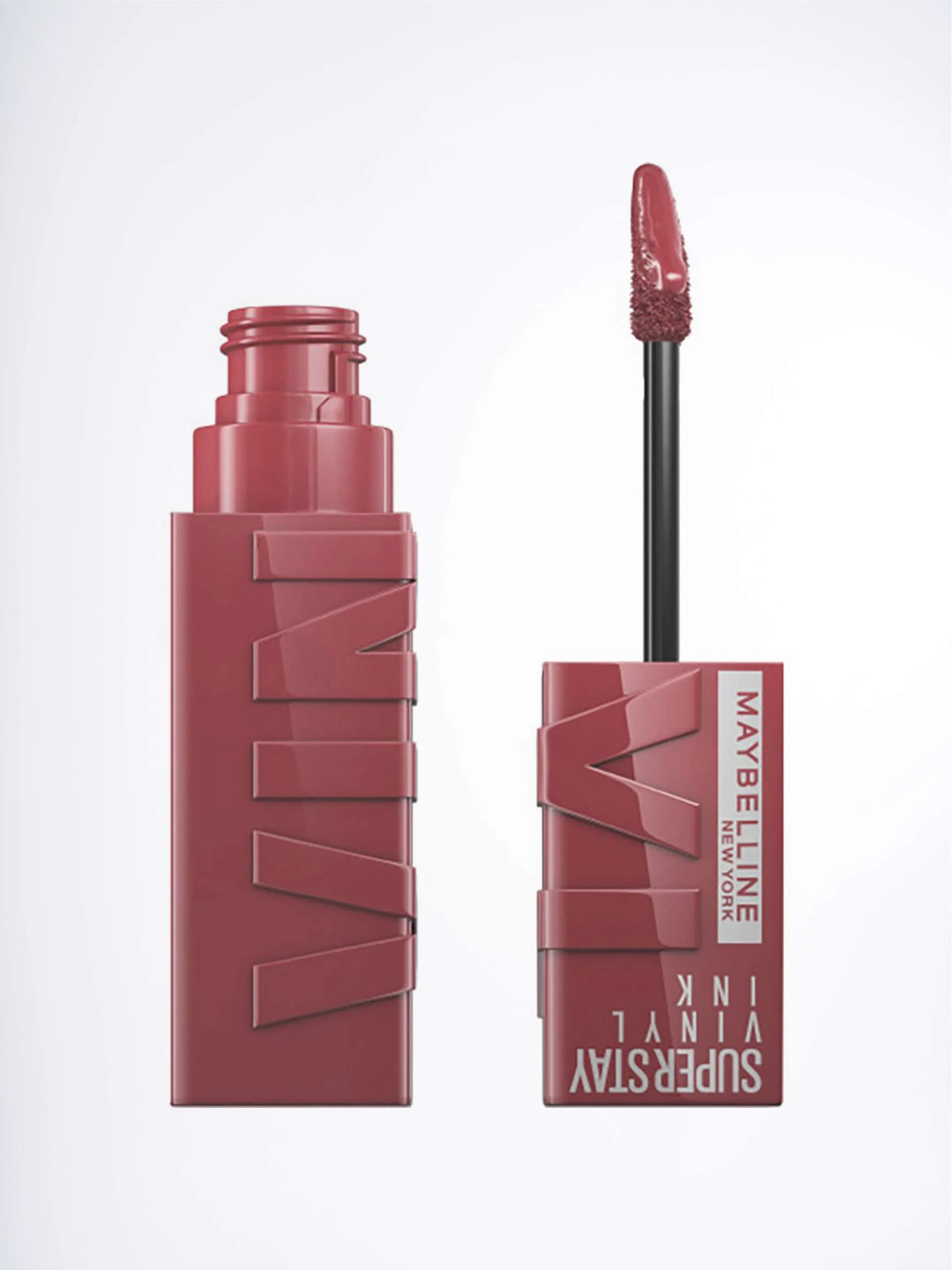 Labial líquido Super Stay Vinyl Ink Witty, acabado vinilo y tono rosado