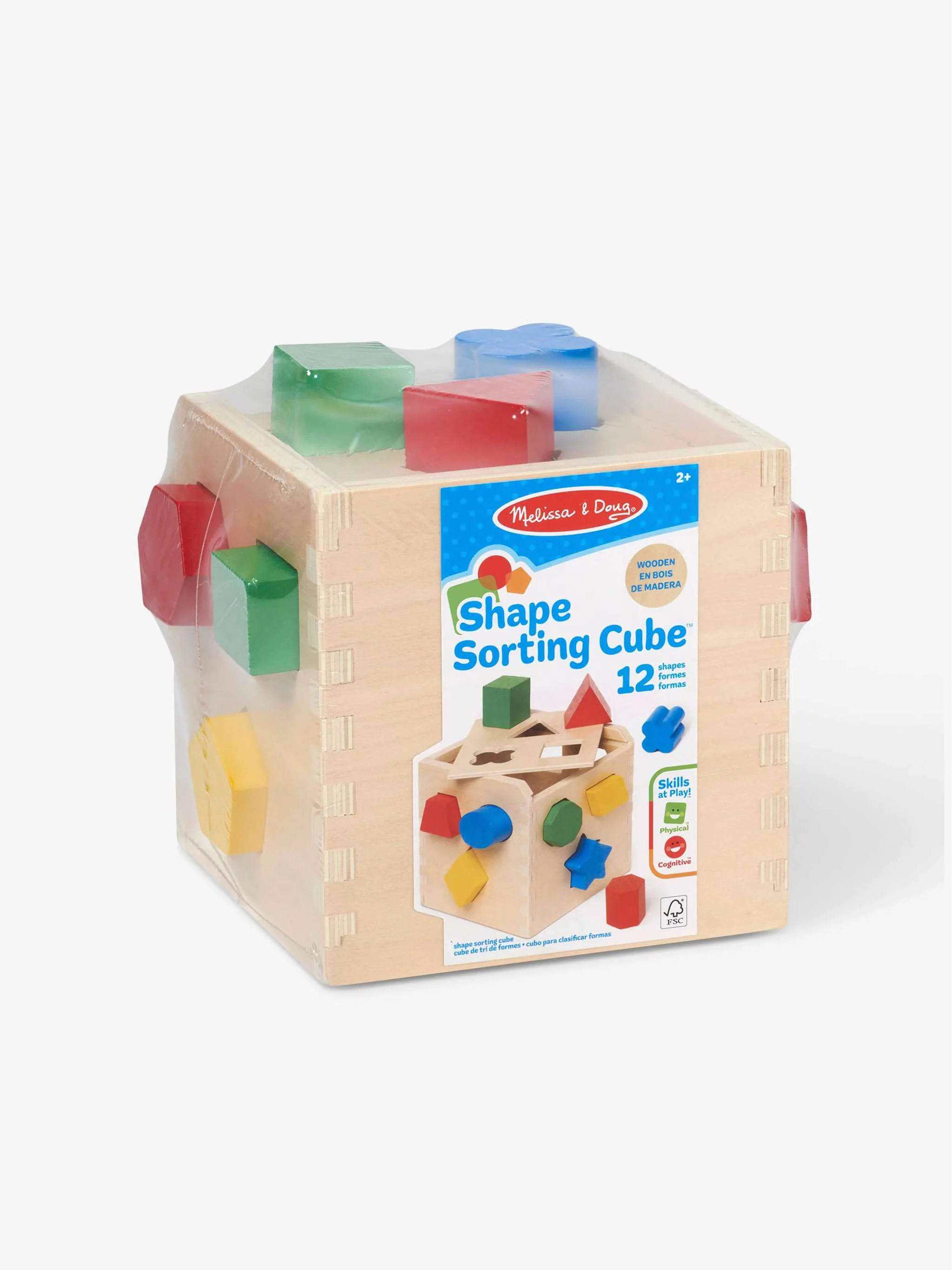 Juguete Cubo clasificador de formas, desarrollo sensorial y coordinación, Para Bebés