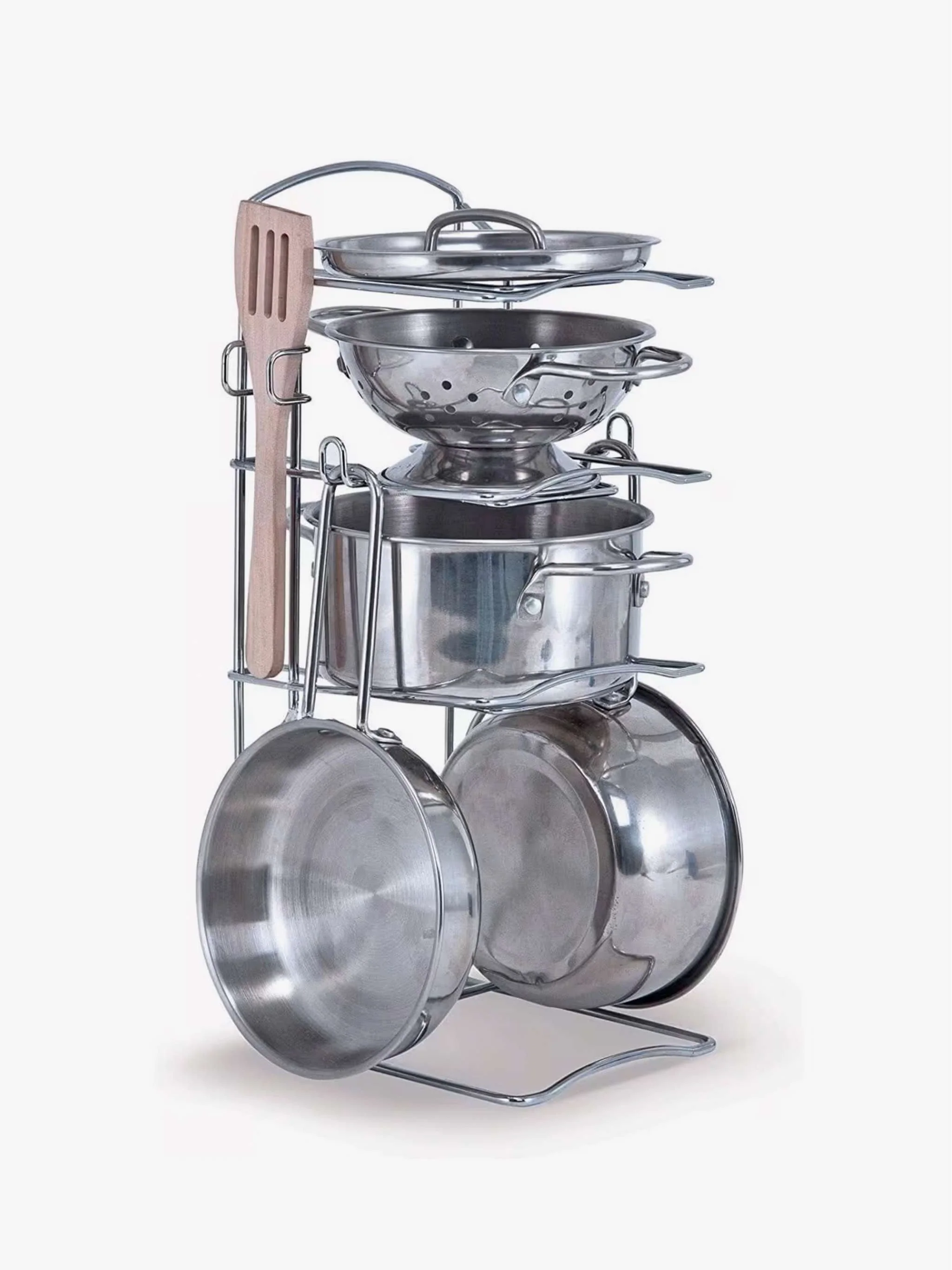 Juguete de ollas y sartenes de acero inoxidable, juego de cocina y rol, para Niños - Image 3