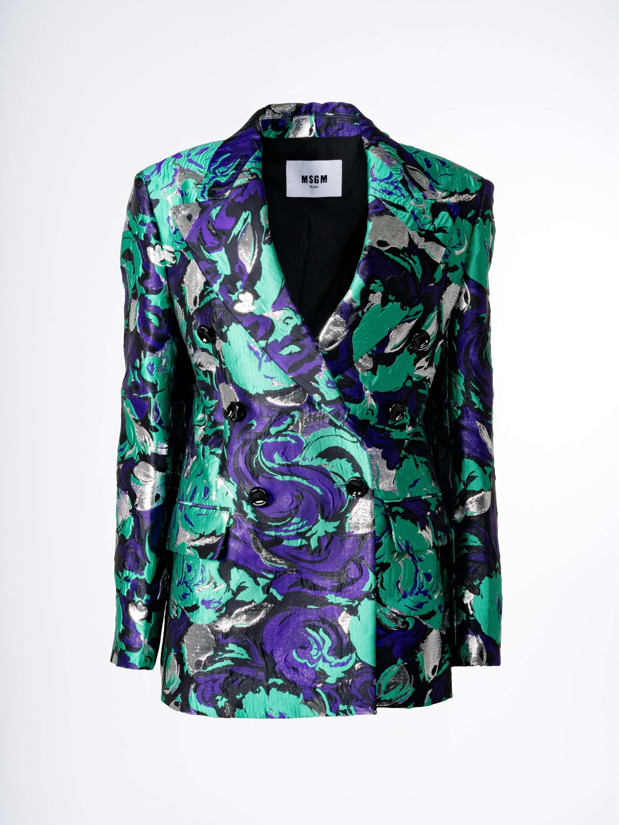 Blazer estampado, color verde, para Damas