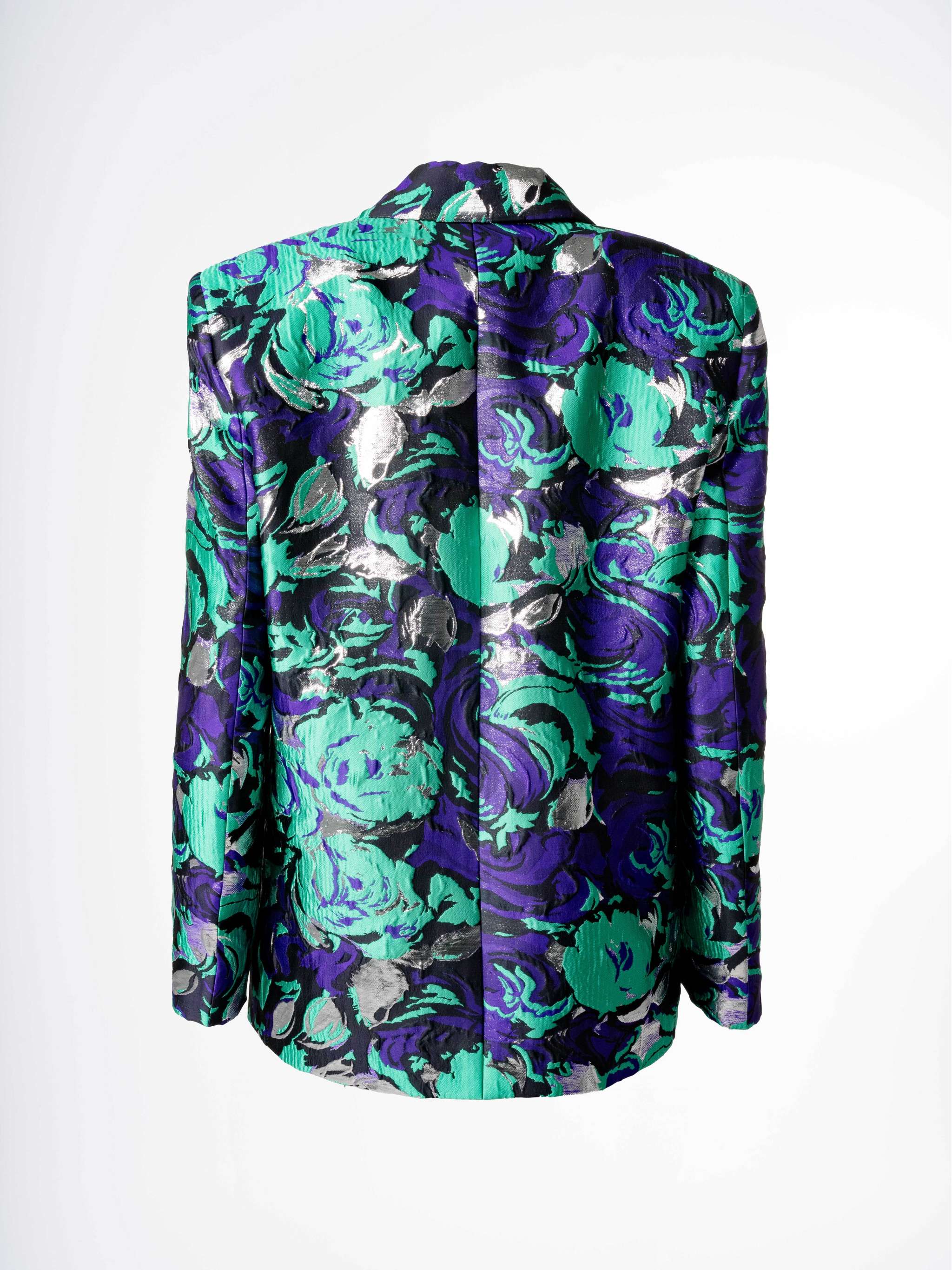 Blazer estampado, color verde, para Damas - Image 2