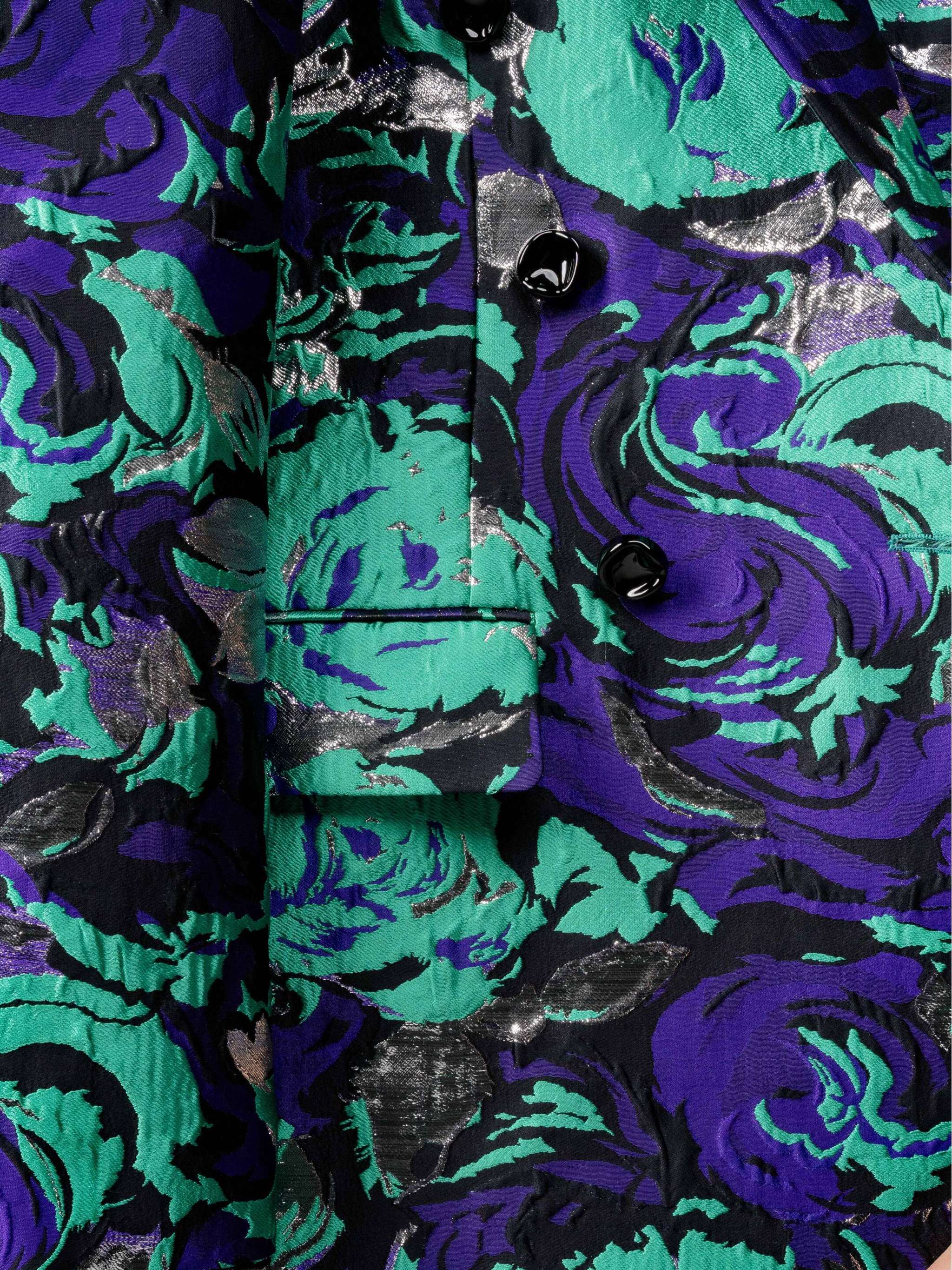 Blazer estampado, color verde, para Damas - Image 4