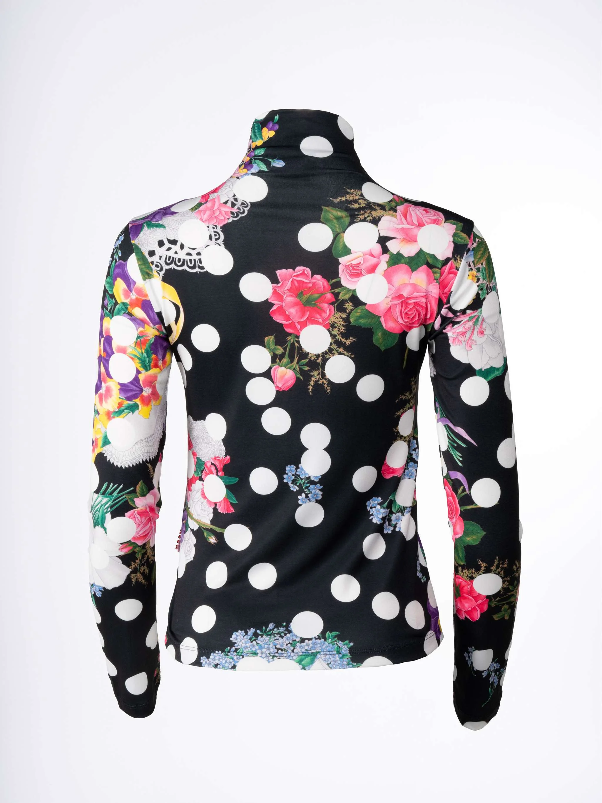 Blusa manga larga estampada, color negro, para Damas - Image 3