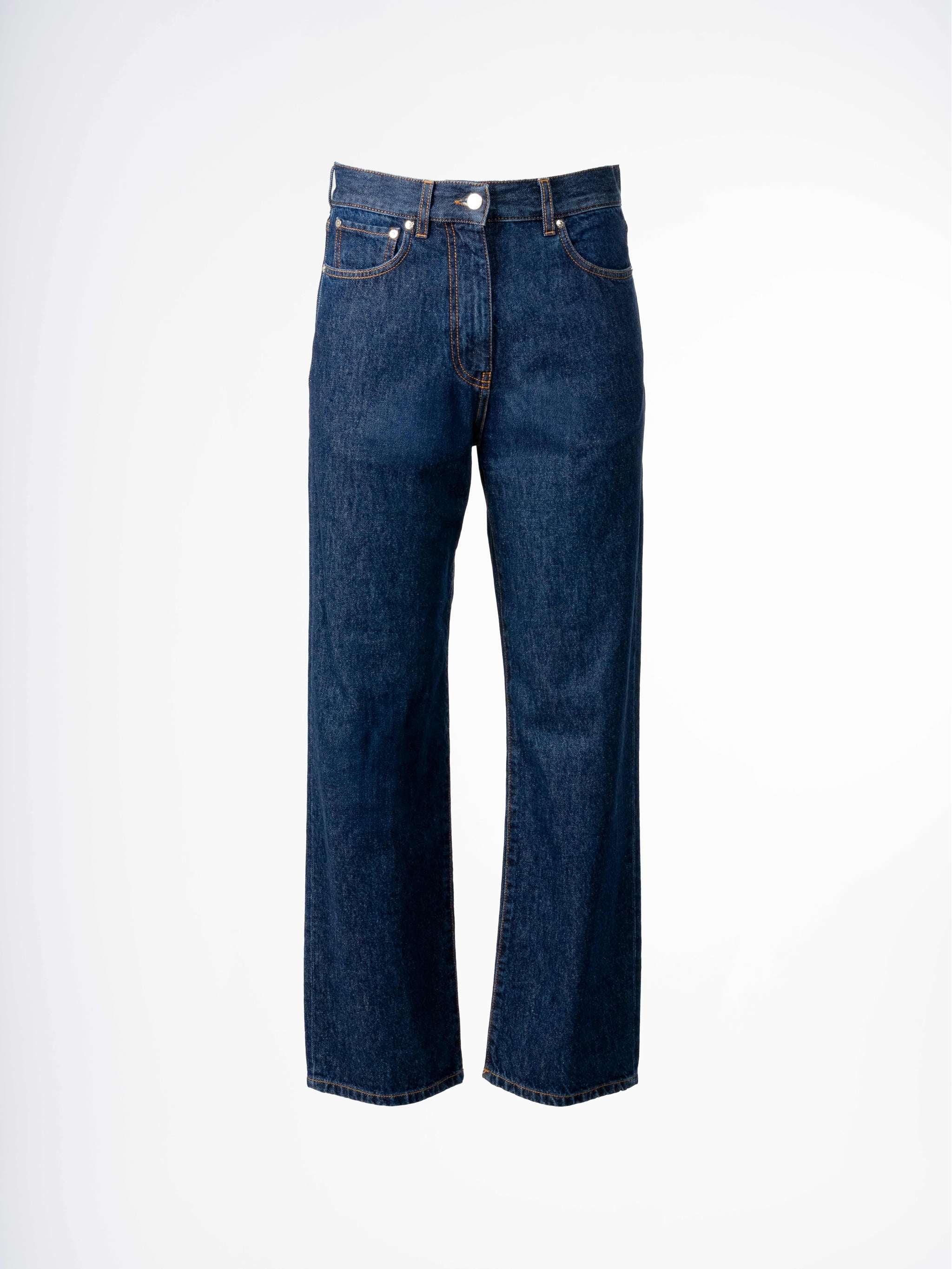 Pantalón bota ancha, color azul, para Damas