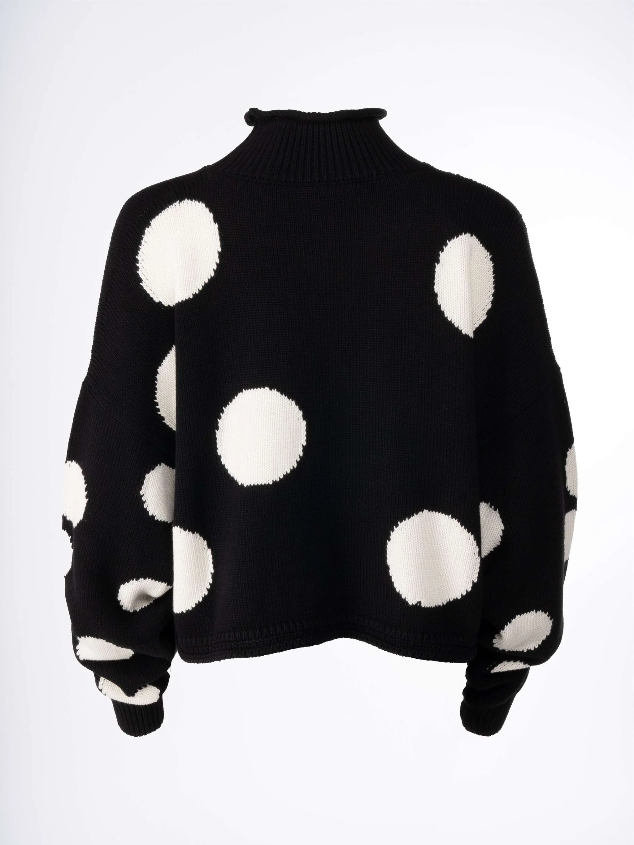 Suéter básico estampado, color negro, para Damas - Image 3