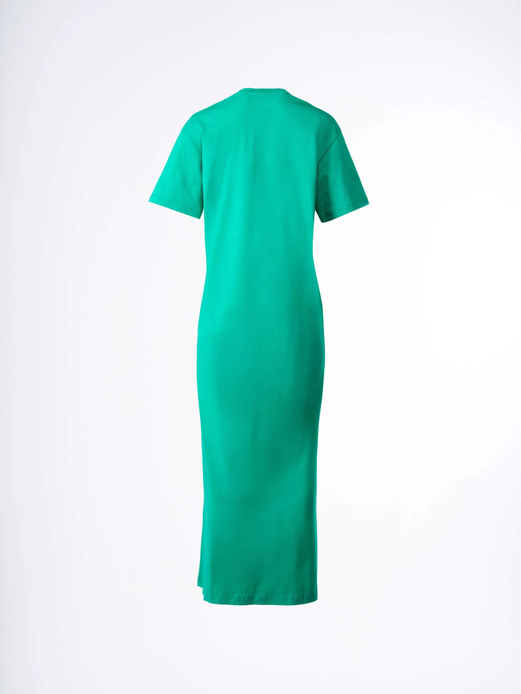 Vestido largo unicolor, color verde esmeralda, para Damas - Image 3