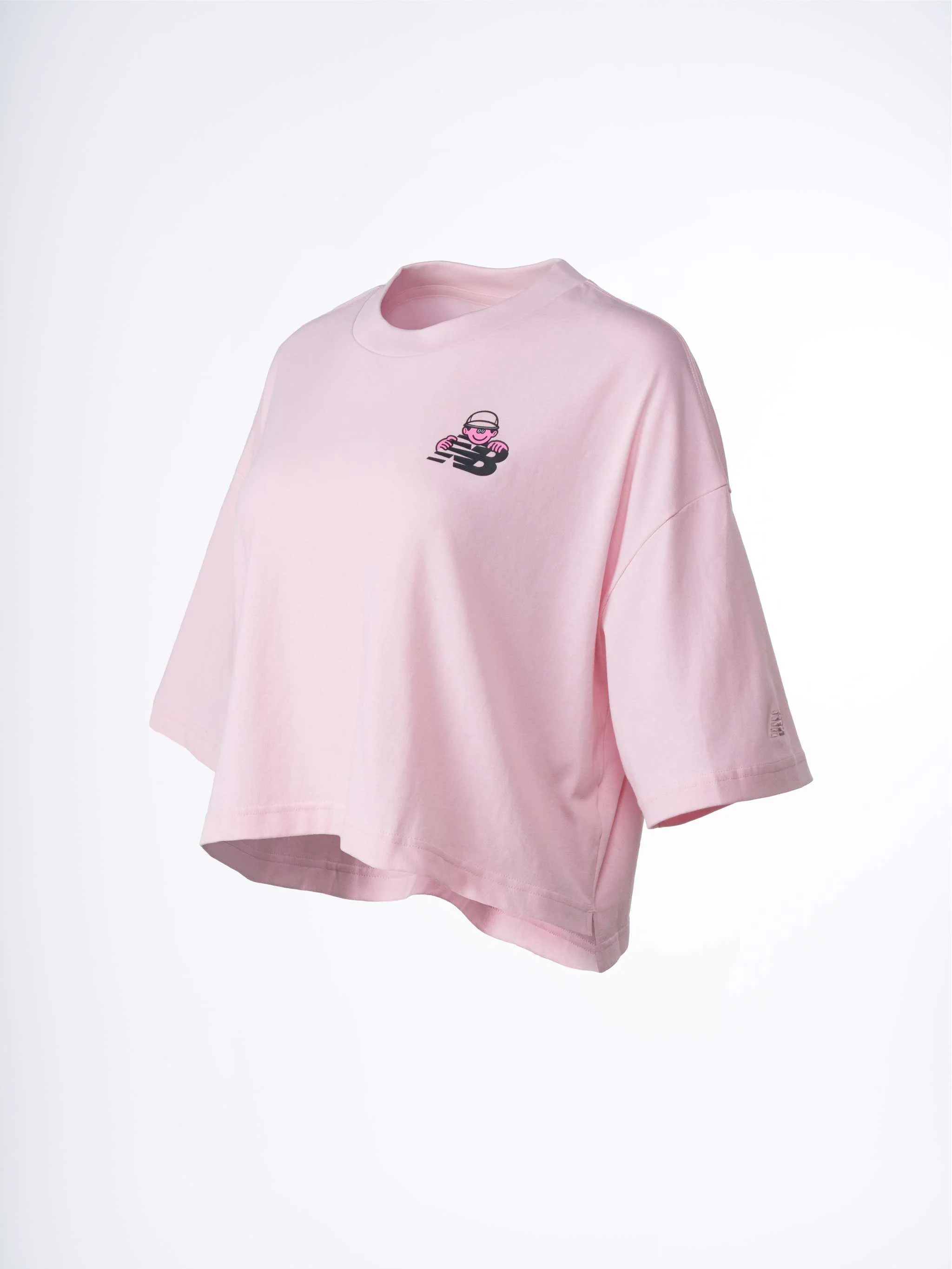 Camiseta manga corta New Balance X Face Oka Left Chest, color rosado, para Damas - Image 3