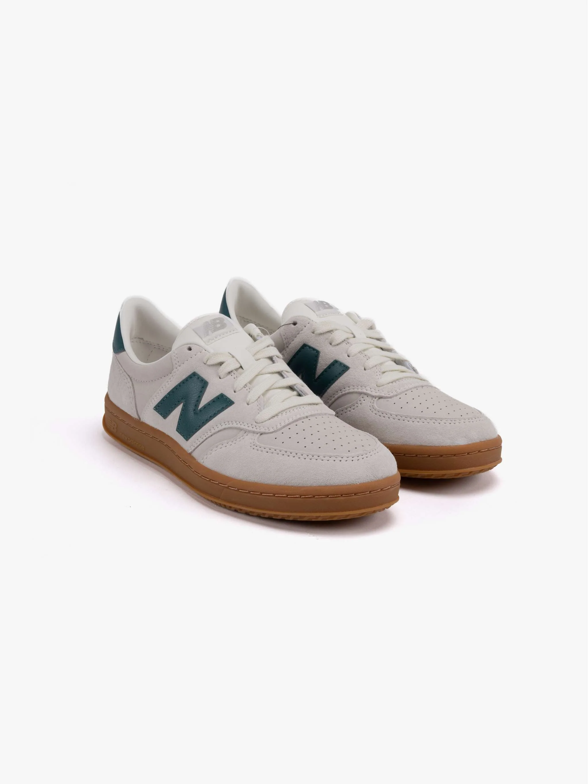 Zapatos deportivos Lifestyle New Balance T500 Classics, color blanco con verde, para Caballeros - Image 2