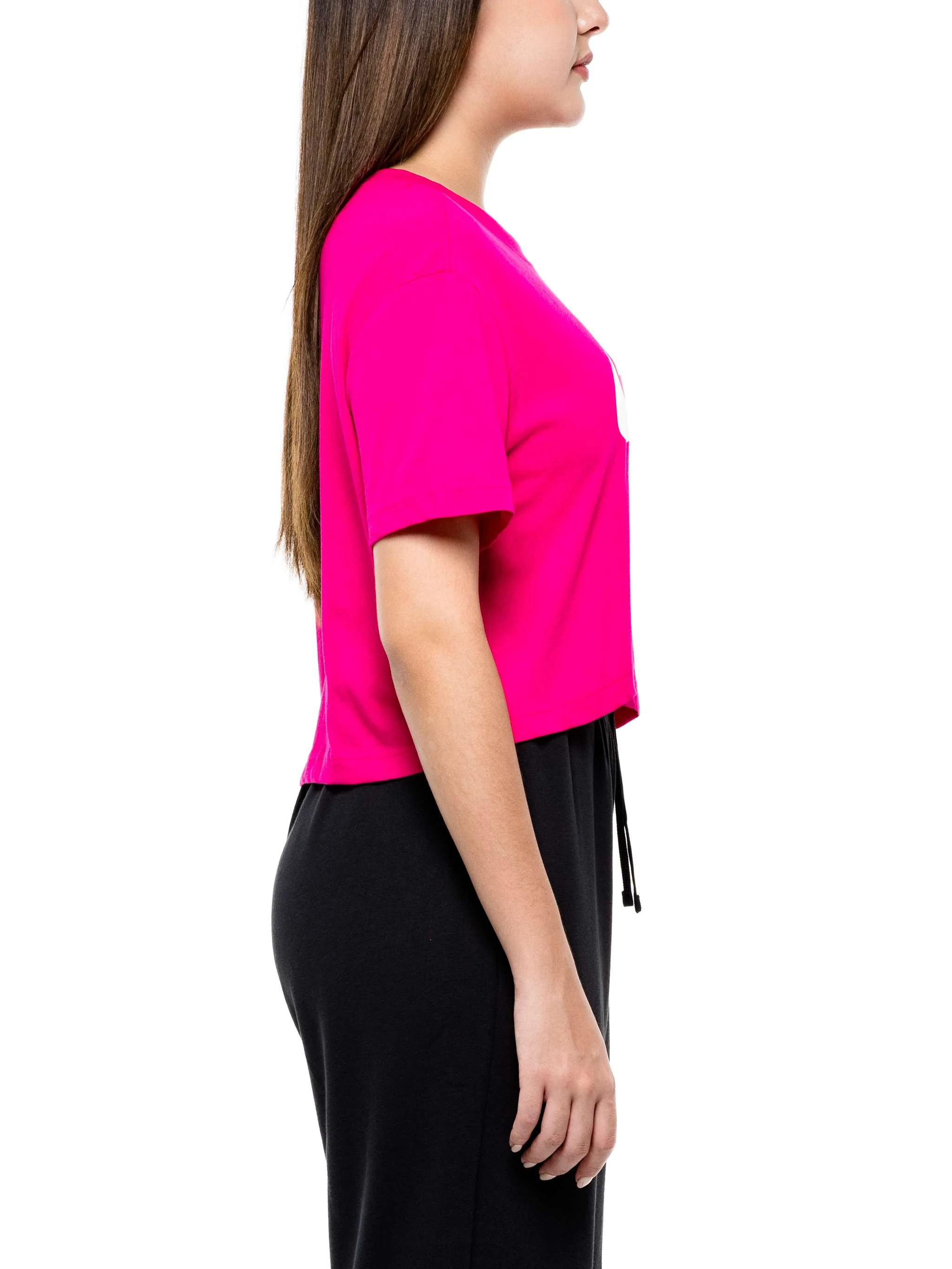 Franela manga corta Essentials Icon, color fucsia, para Damas - Image 3