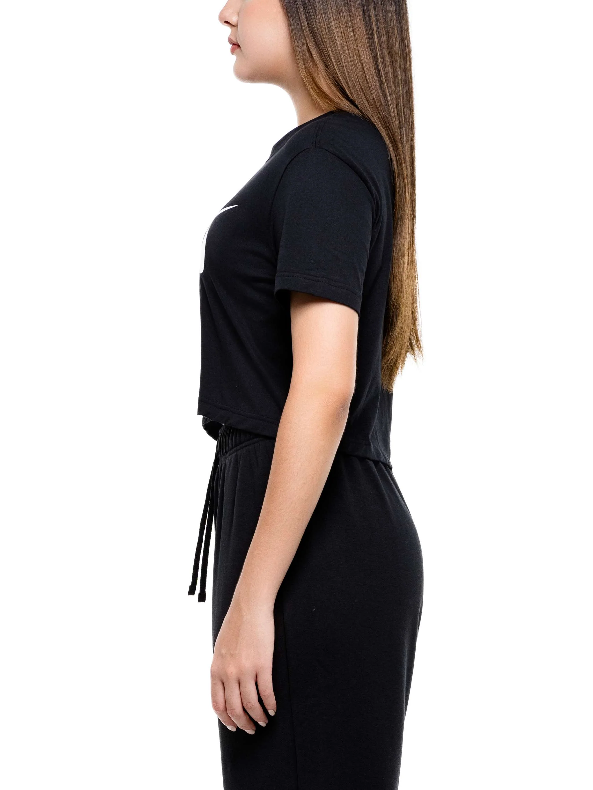 Franela manga corta Essentials Icon, color negro, para Damas - Image 5