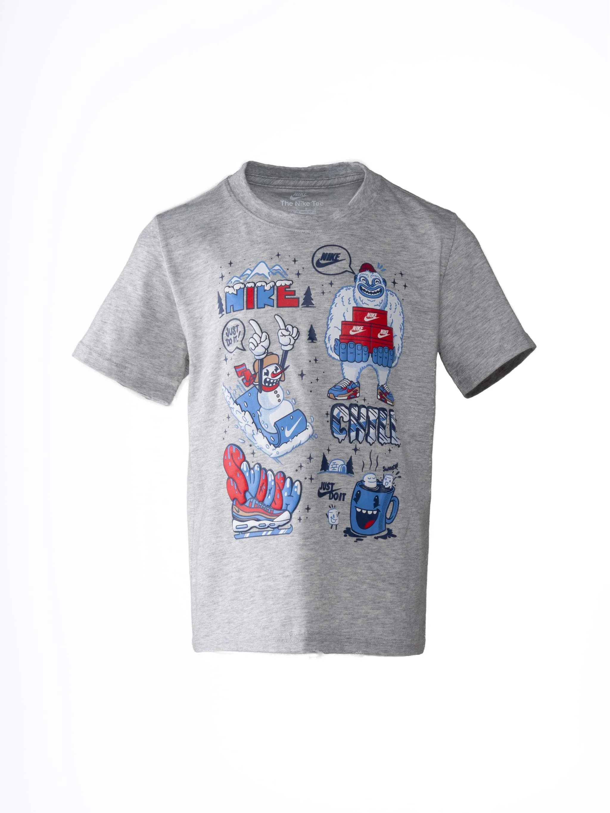 Franela Manga Corta Holiday Right Grx Tee, color gris, para Niño