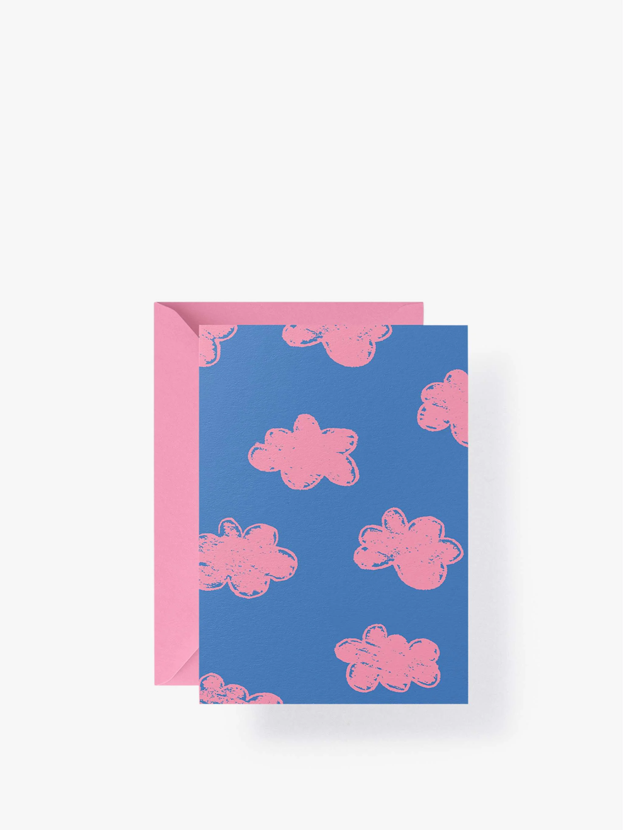Tarjeta de regalo clouds, with pink envelope, color rosa/azul