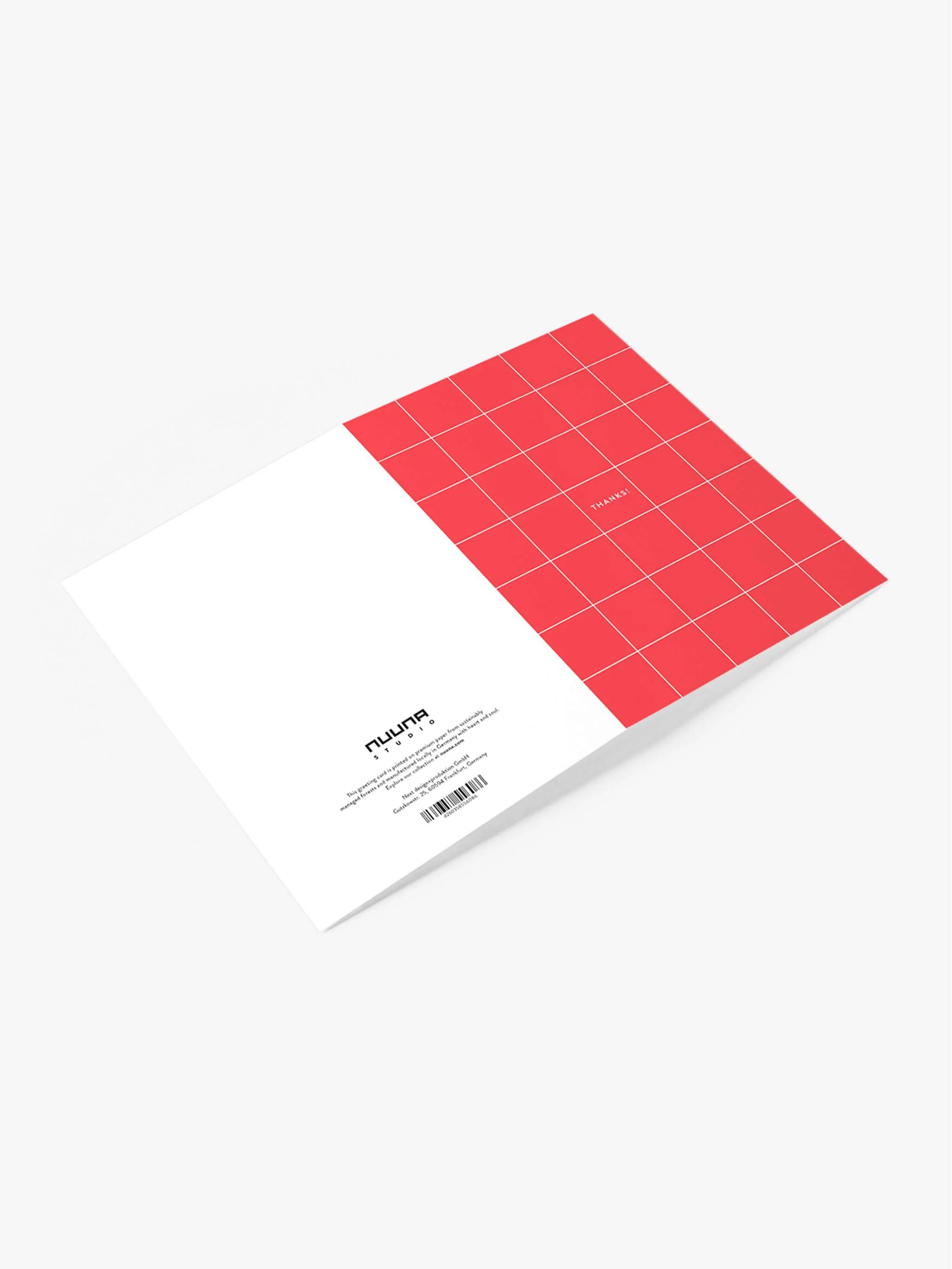 Tarjeta de regalo Thanks, with white envelope, color blanco/rojo - Image 3