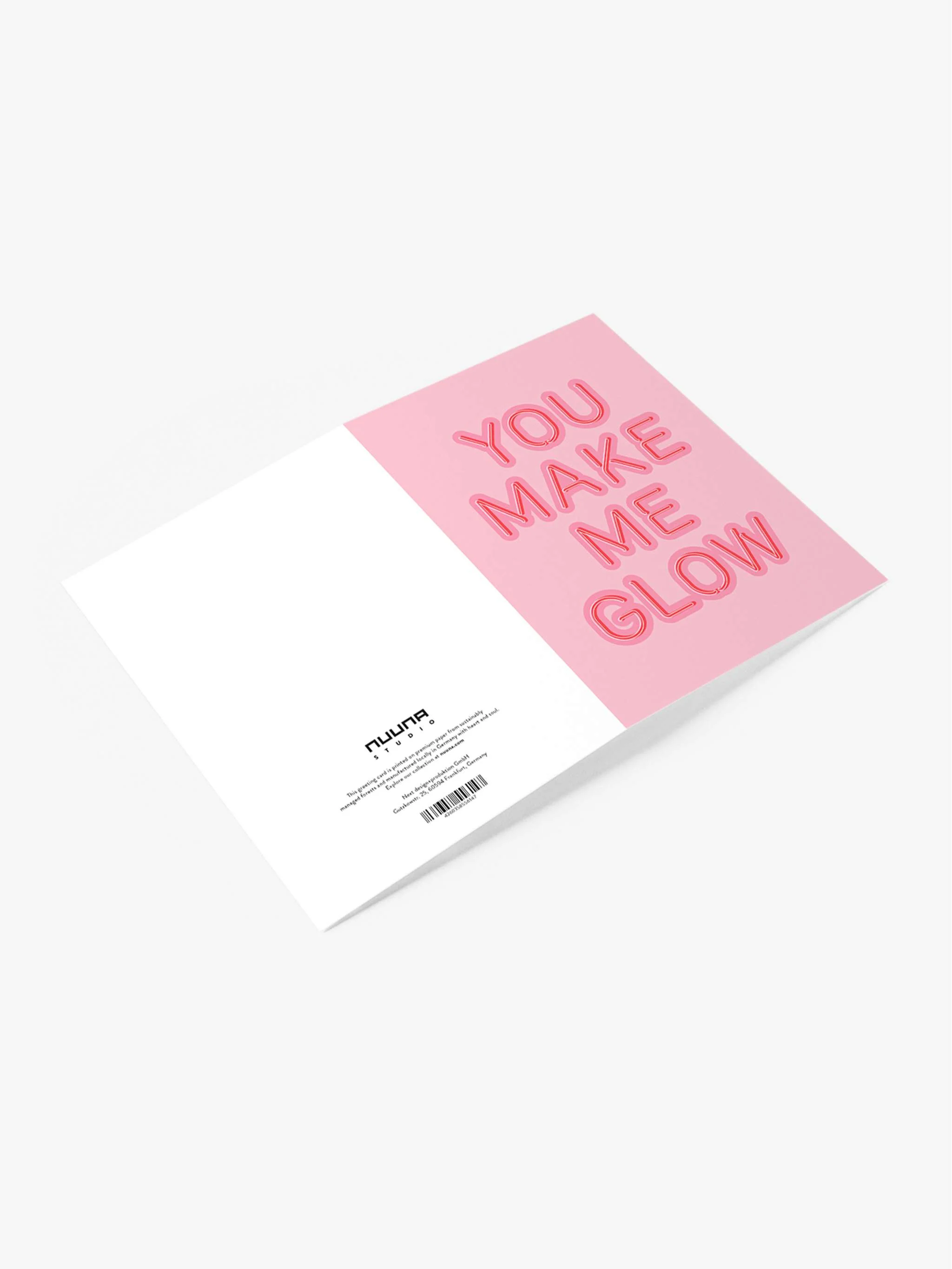 Tarjeta de regalo you make me glow with red envelope, color rosa/rojo - Image 3